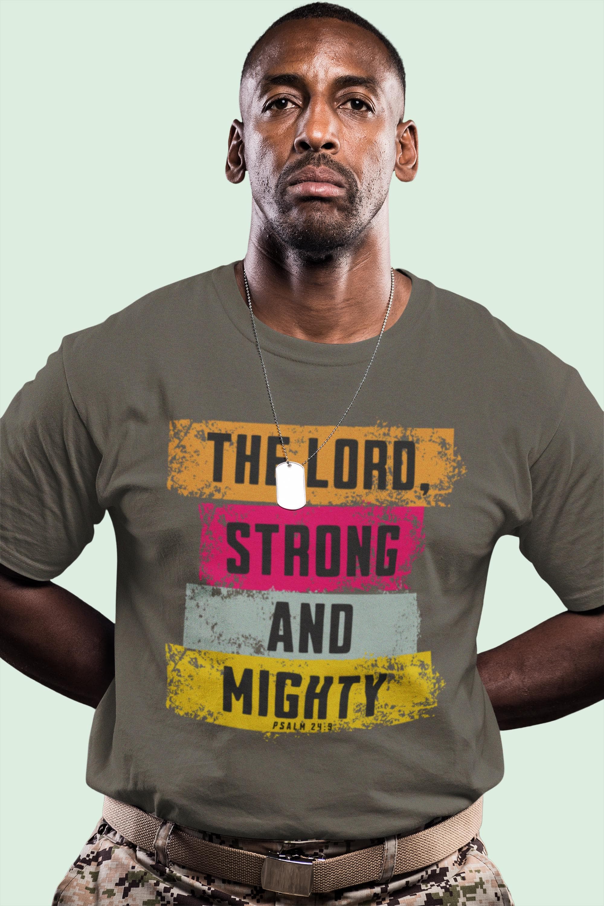 Lord Strong and Mighty Christian Shirt, Faith-Based T-Shirt, Psalm 24:8 Unisex Tee, Religious Tee, Christian Clothing, Bible Verse Shirt - image 5