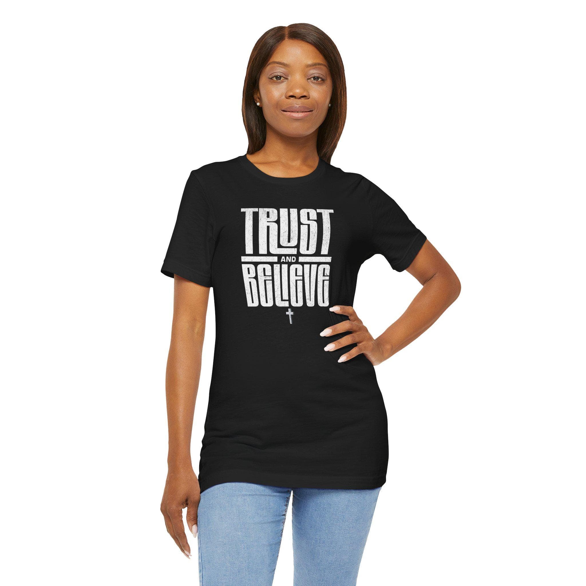 Trust and Believe Tee: Inspirational Unisex Cotton Jersey Shirt - image 5