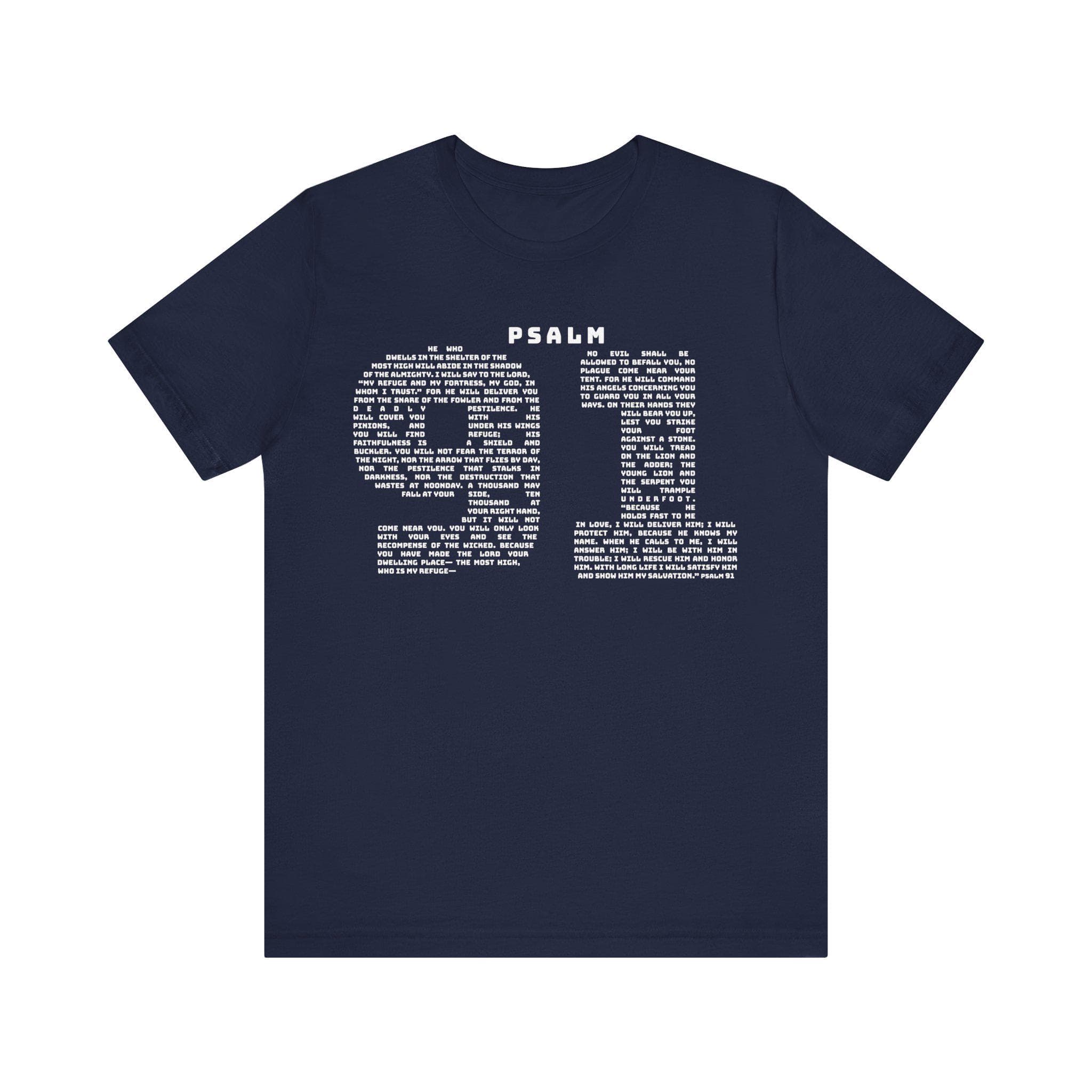 Psalm 91 Text Tee Scripture Typography Christian TShirt - image 5