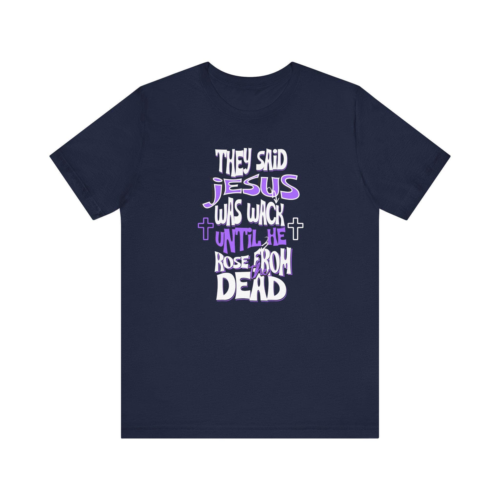 Christian Minimalist Tee: Jesus Rose From The Dead, Unisex Soft Cotton Blend - image 5