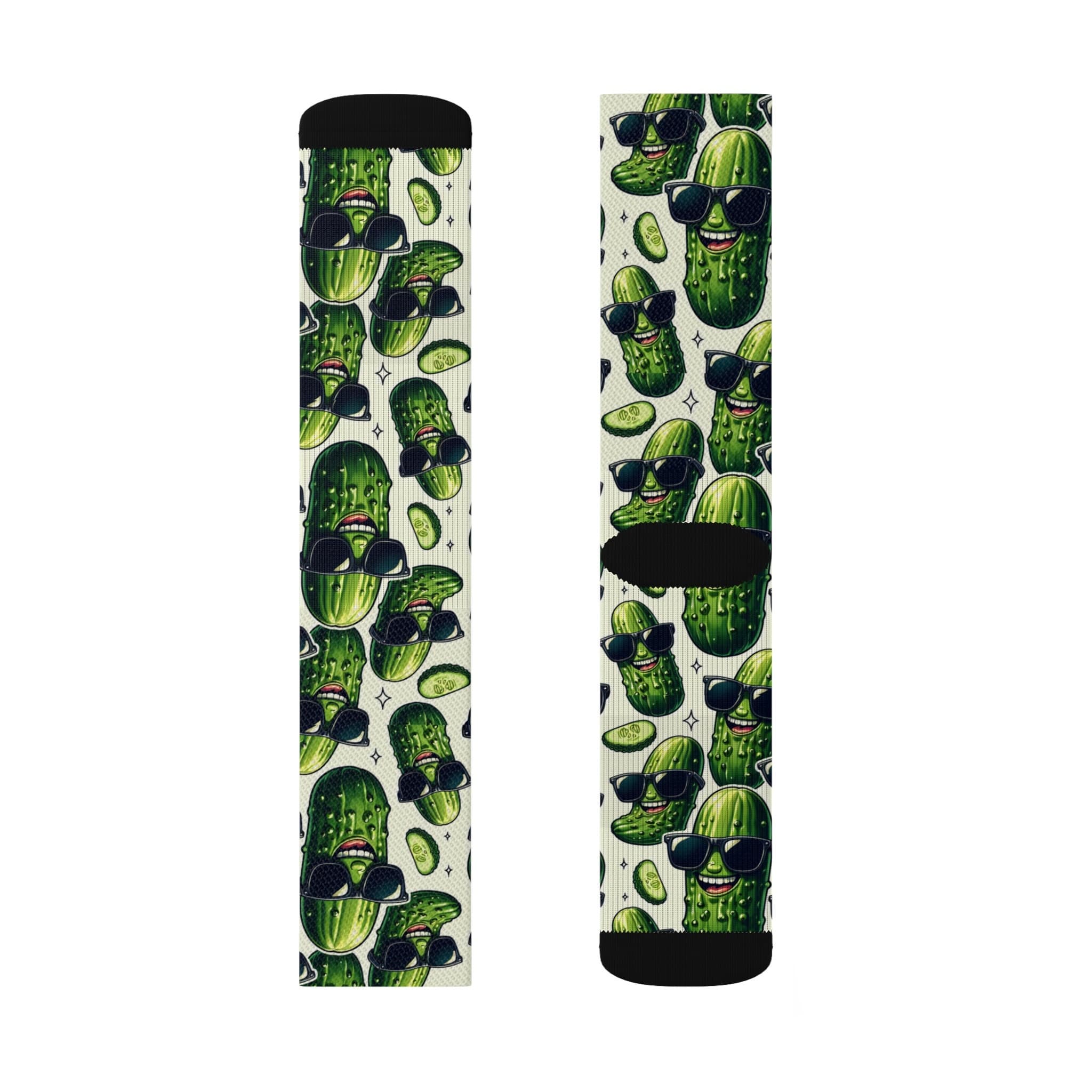 Smiling Dill Pickle Socks: Fun Sunglasses Pattern - image 5