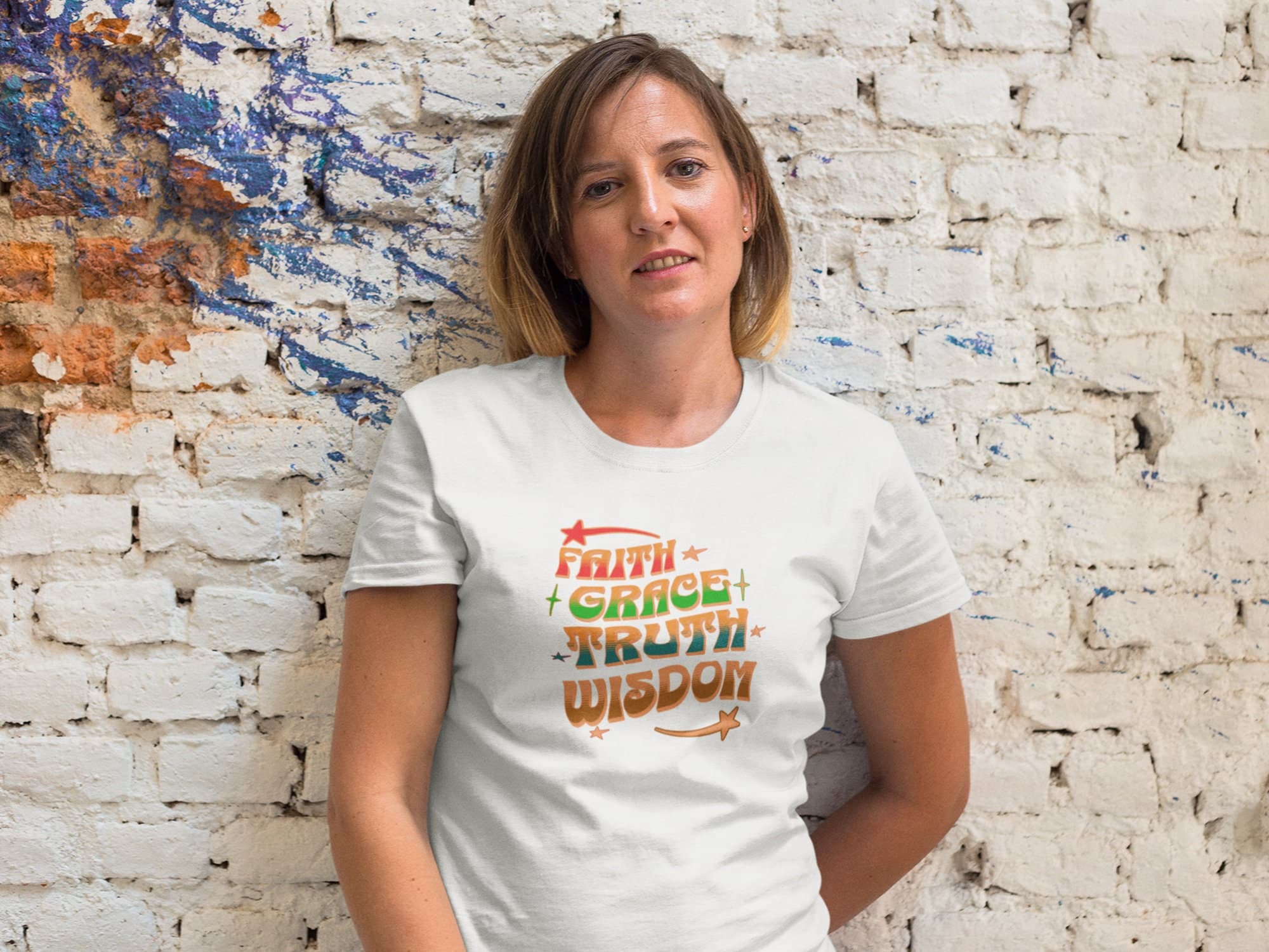Faith Grace Truth Wisdom T-Shirt: Stylish Christian Tee - image 4