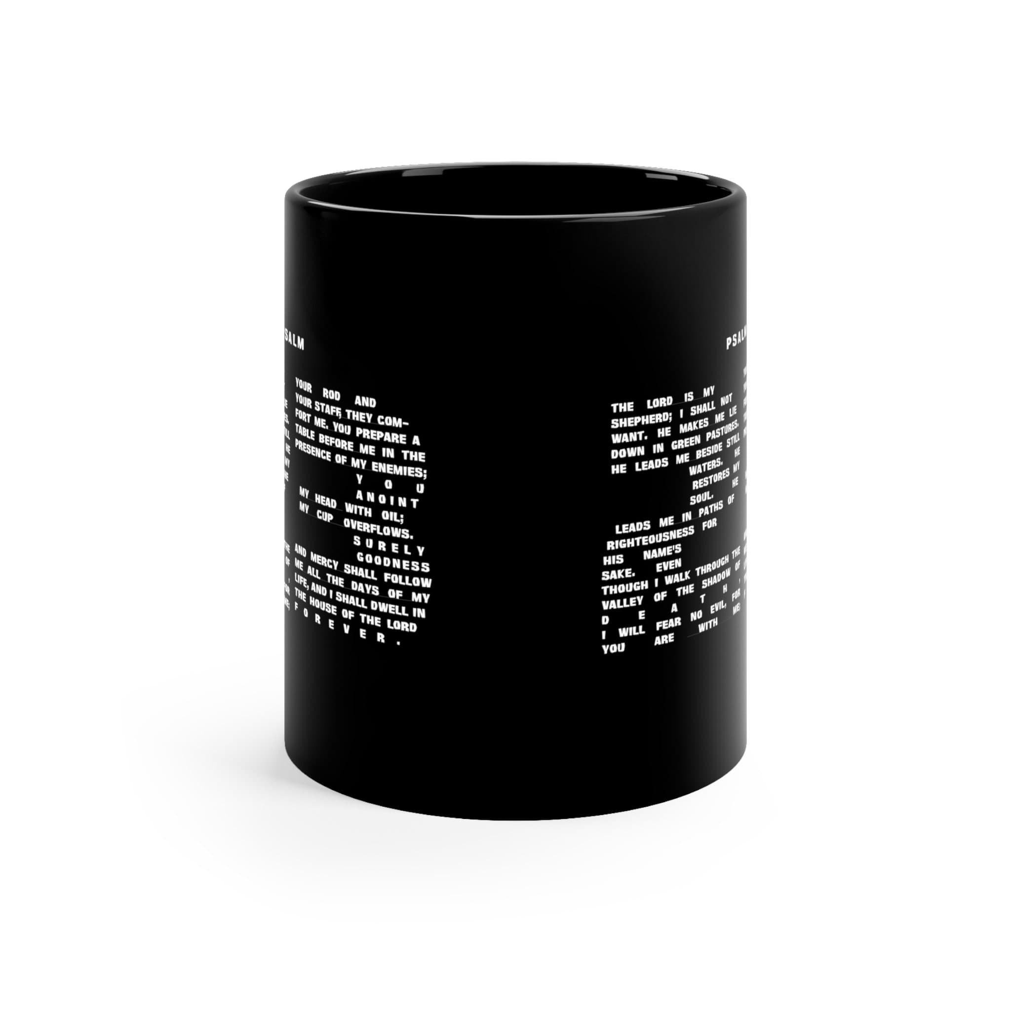 Psalm 23 Black Coffee Mug: Bible Verse Gift - image 3
