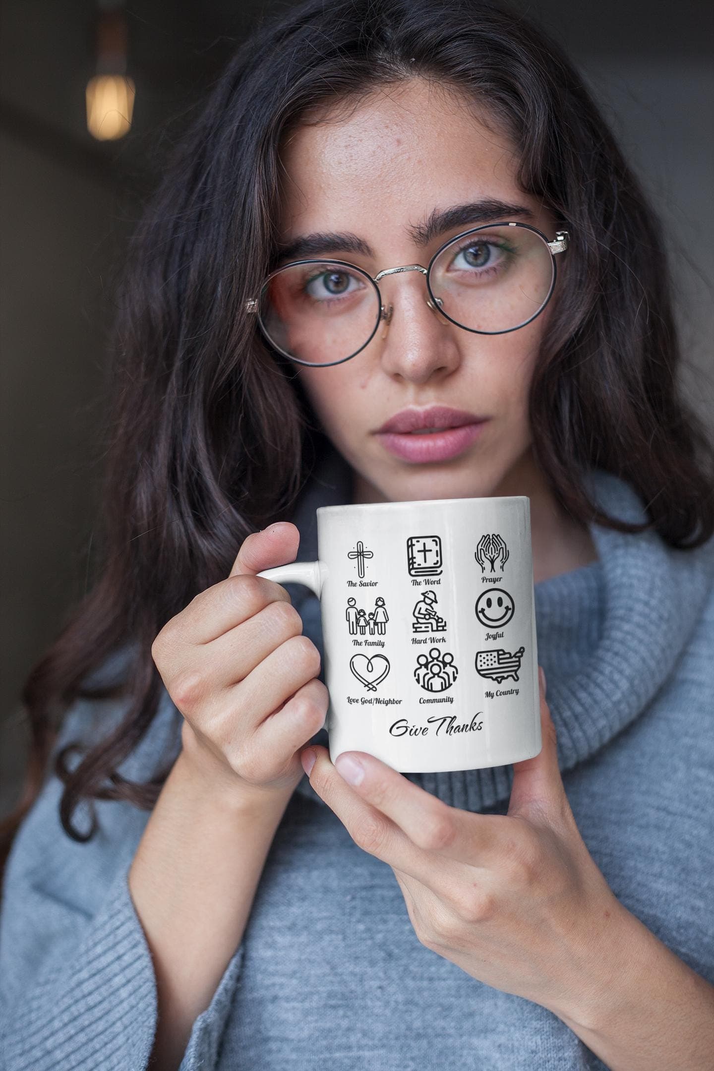 Christian Virtues Coffee Mug - Icons of Faith and Life Design - image 4