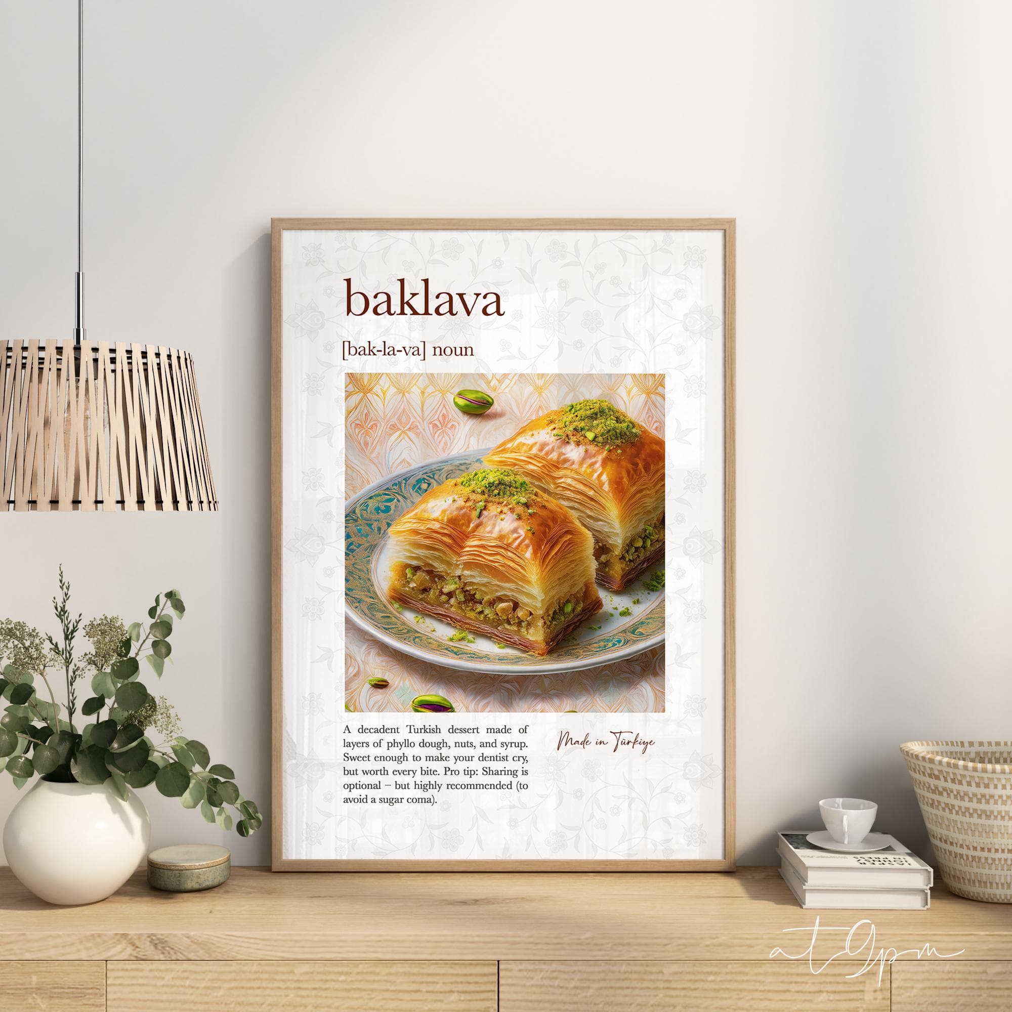 4er Küchen Poster Set - Traditional Turkish Print Bar Wall Art - Coffee Cay Tea Baklava Islamische Wandbilder Home Furniture Premium Paper - image 4