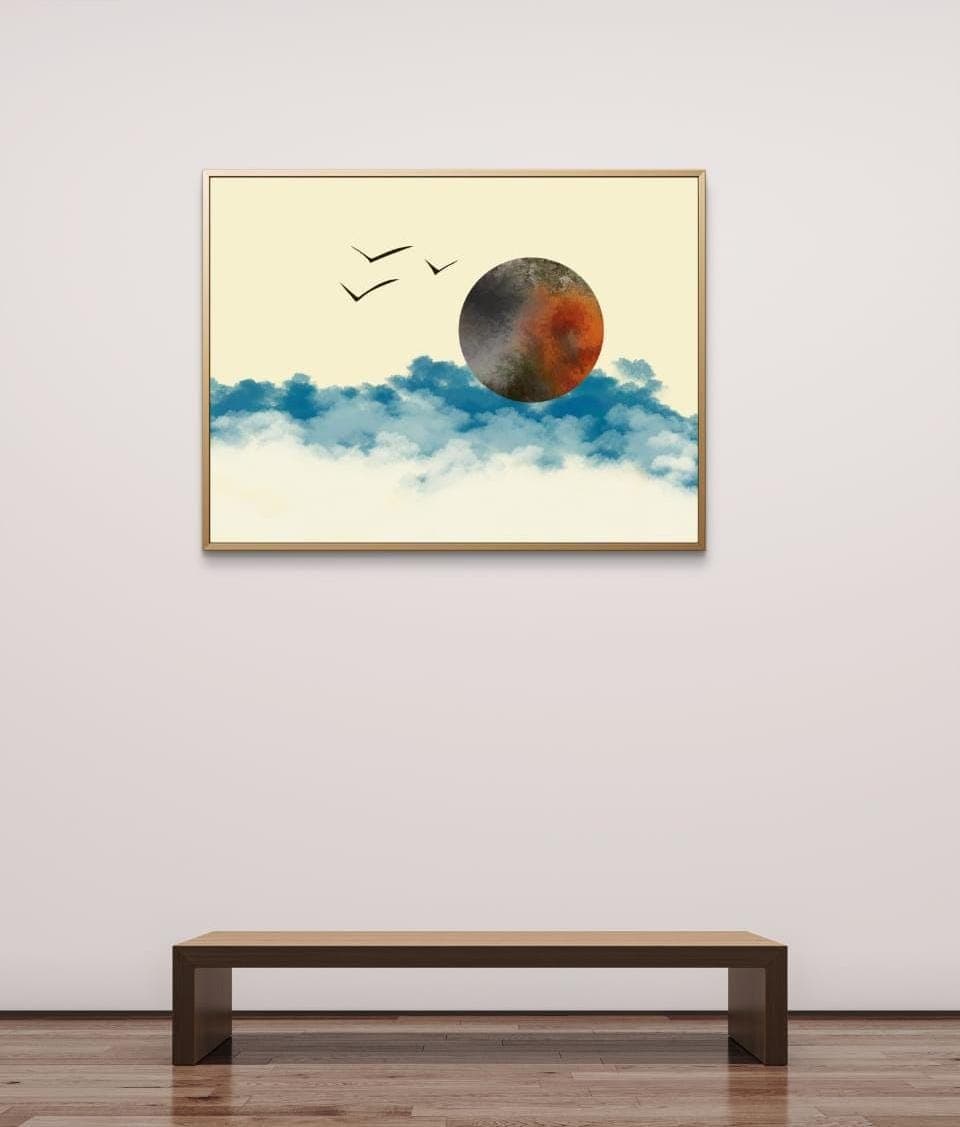 Sunset Digital Painting with Vibrant Colours. Nature Digital Painting. High Resolution Digital Printable File. - image 4