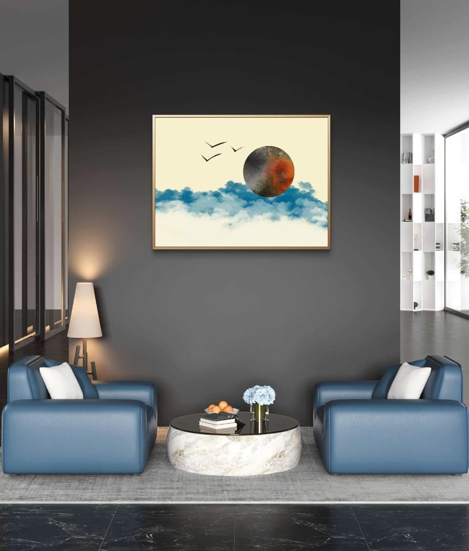 Sunset Digital Painting with Vibrant Colours. Nature Digital Painting. High Resolution Digital Printable File.