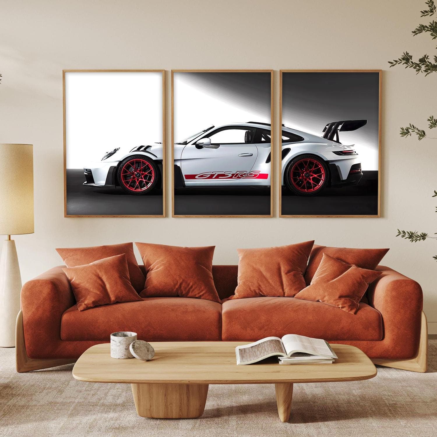Supercar Porsche Wall Art Set of 3 | Racing Car Art Prints | Modern Car Decor for Home & Office | Car Enthusiast Gift  Porsche Car Art - image 3