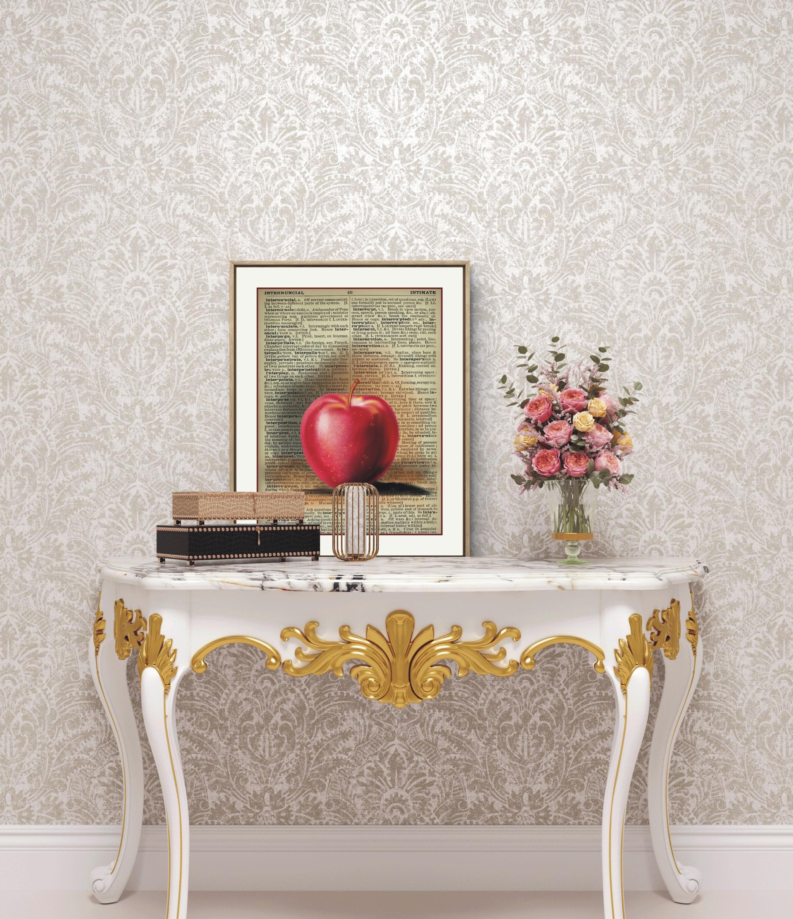 Red Apple Printable Art on Antique Book Page β Instant Download, Apple Illustration on Old Dictionary Page β Retro Printable Decor - image 3