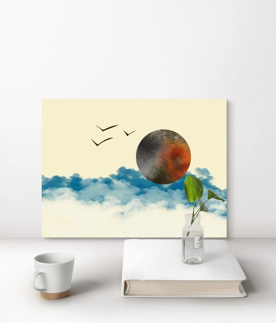 Sunset Digital Painting with Vibrant Colours. Nature Digital Painting. High Resolution Digital Printable File. - image 3