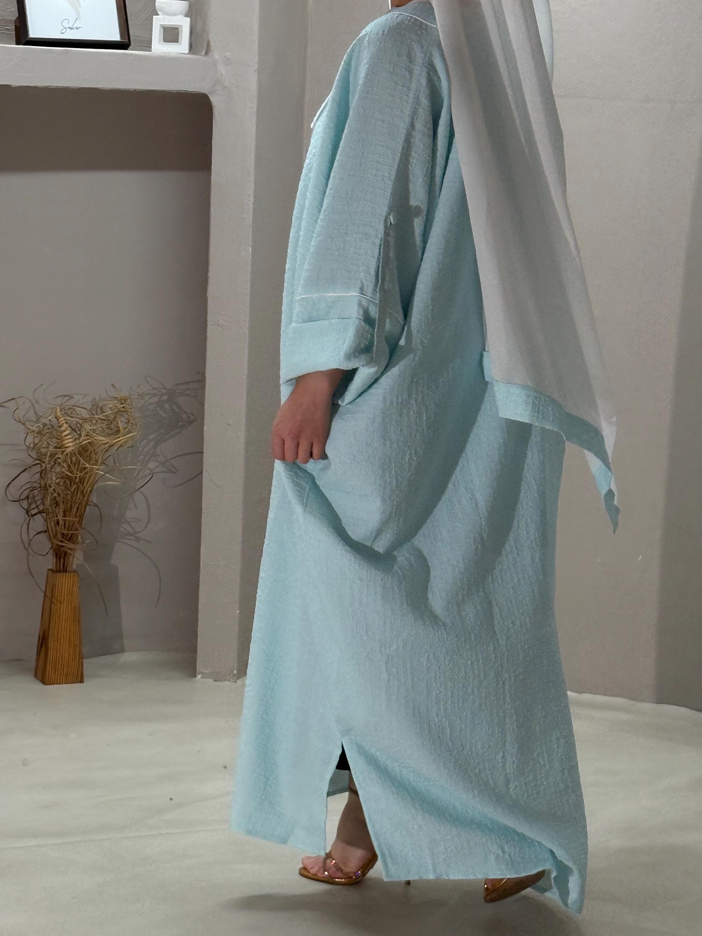 Winter Closed Butterfly with Square Neck (Sky Blue) - image 3