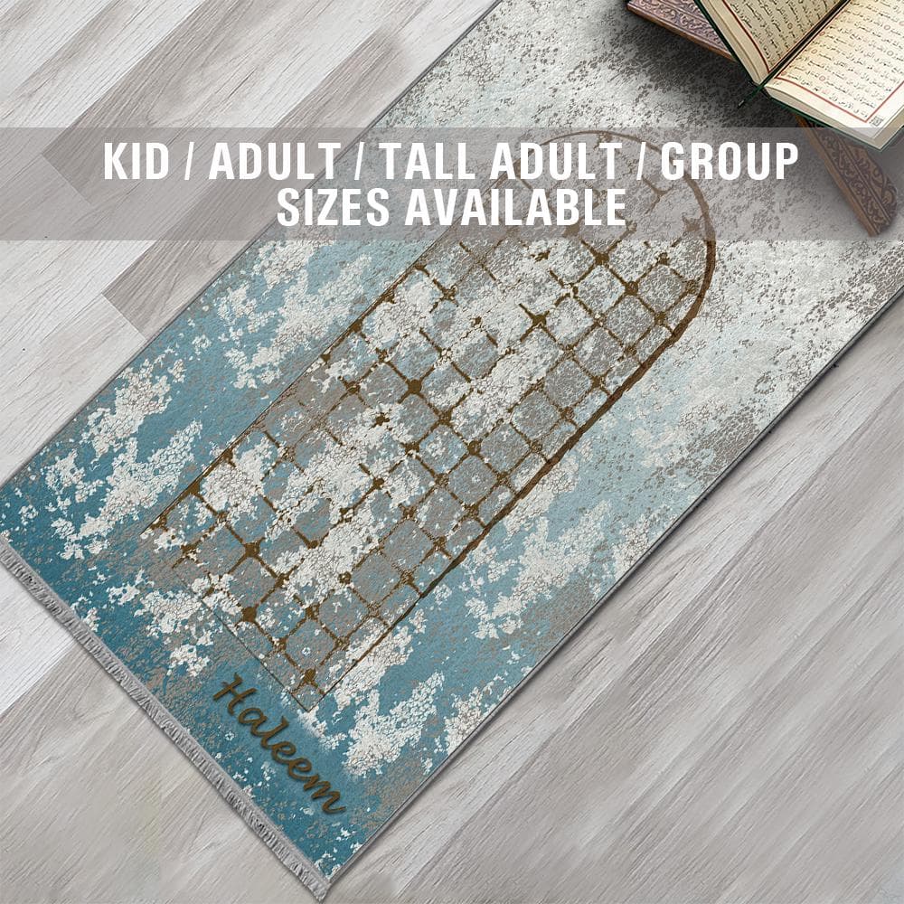 Personalized Foam Padded Prayer Mat, Muslim Prayer Rug, Janamaz, Islamic Gift, Anti-Slip Mat, Large XL Small Musallah, Designer Sejadah 408
