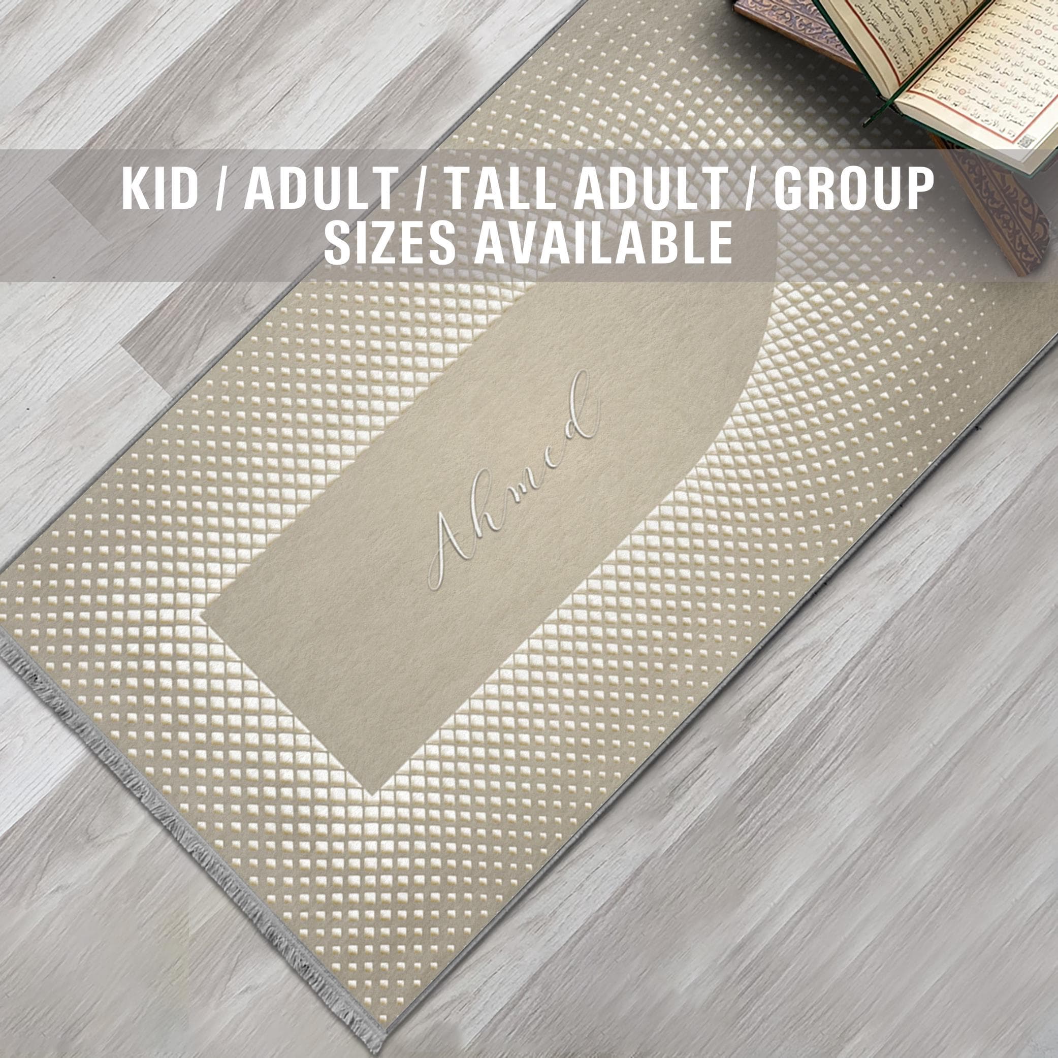 Personalized Foam Padded Prayer Mat, Muslim Prayer Rug, Janamaz, Islamic Gift, Anti-Slip Mat, Large XL Small Musallah, Designer Sejadah 611