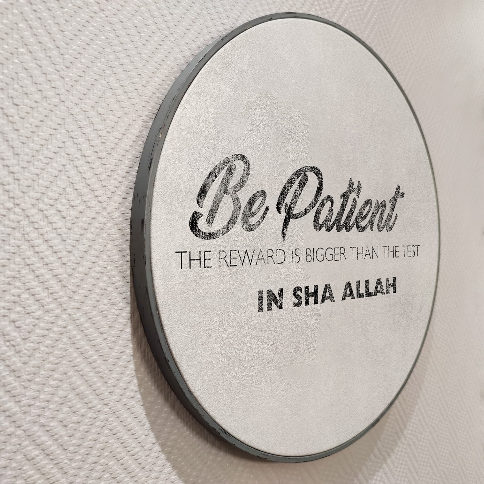 Islamic Quote Wall Art, Be Patient Reward Bigger, Quran Islamic Quote Home Wall Decor Painted Wood, Eid, Designer Sejadah IQ0003 - image 5