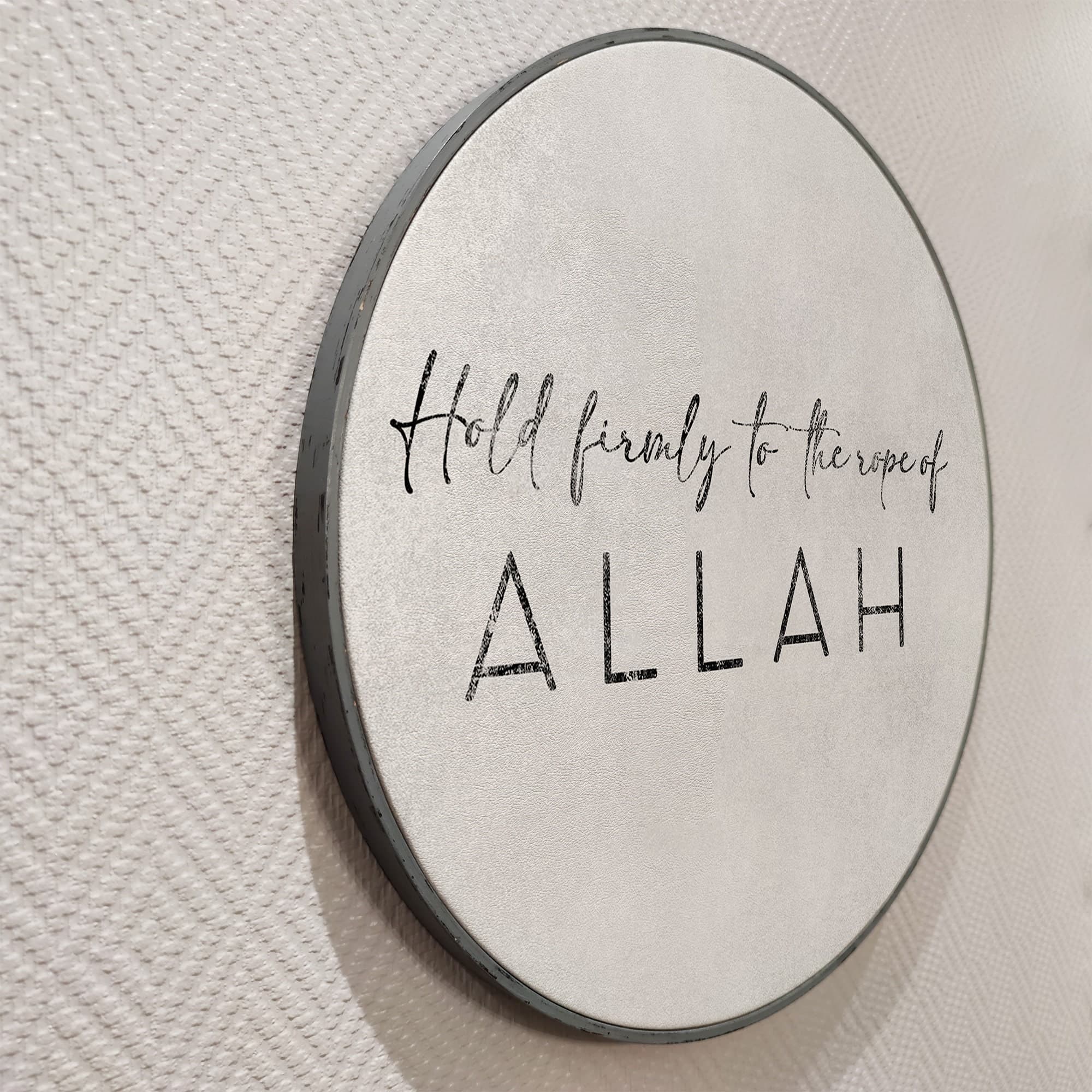 Islamic Quote Wall Art, Hold Firmly Rope of Allah, Quran Islamic Quote Home Wall Decor Painted Wood, Eid, Designer Sejadah IQ0011 - image 5