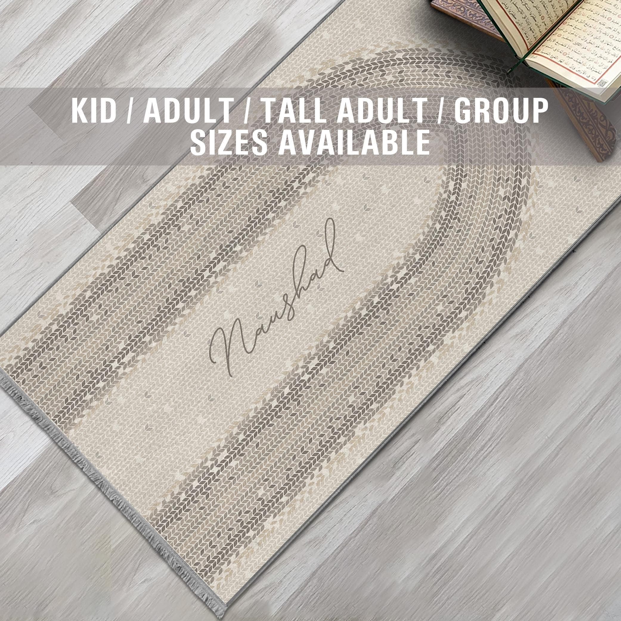 Personalized Foam Padded Prayer Mat, Muslim Prayer Rug, Janamaz, Islamic Gift, Anti-Slip Mat, Large XL Small Musallah, Designer Sejadah 613
