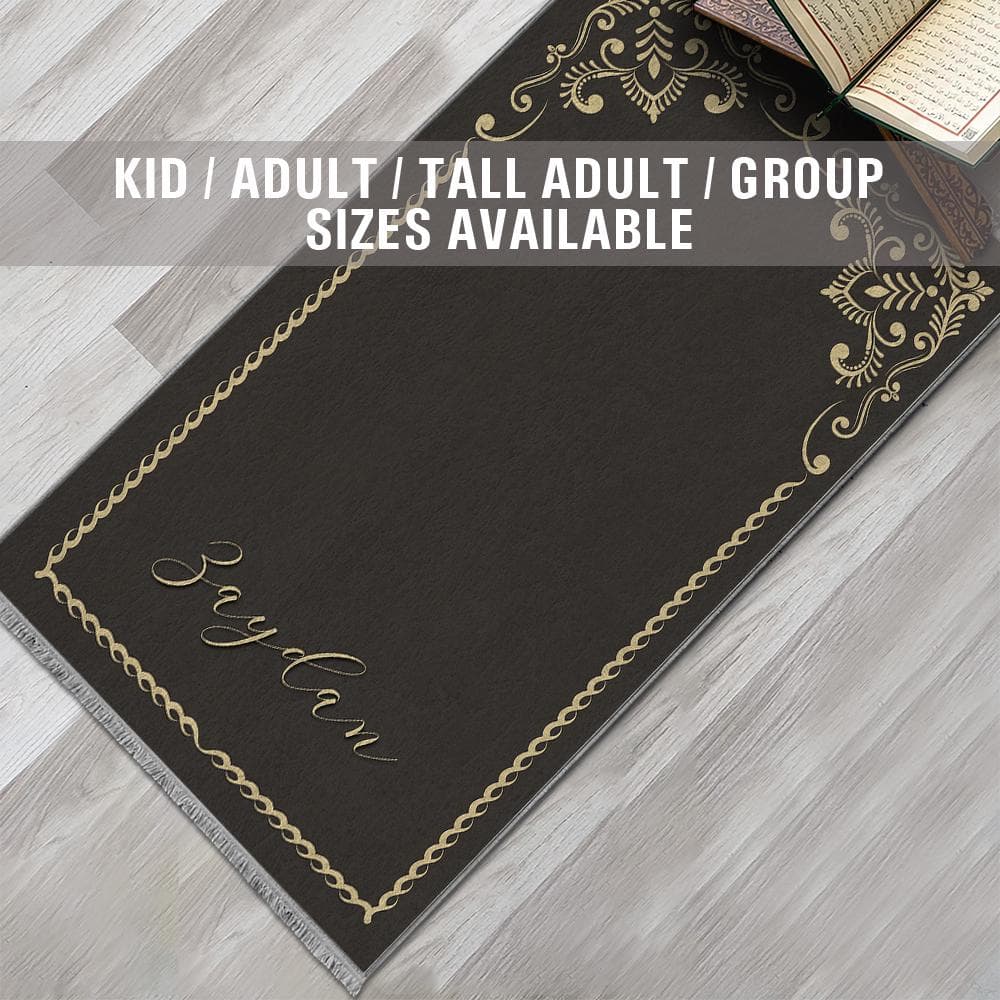Personalized Foam Padded Prayer Mat, Muslim Prayer Rug, Janamaz, Islamic Gift, Anti-Slip Mat, Large XL Musallah, Designer Sejadah 811