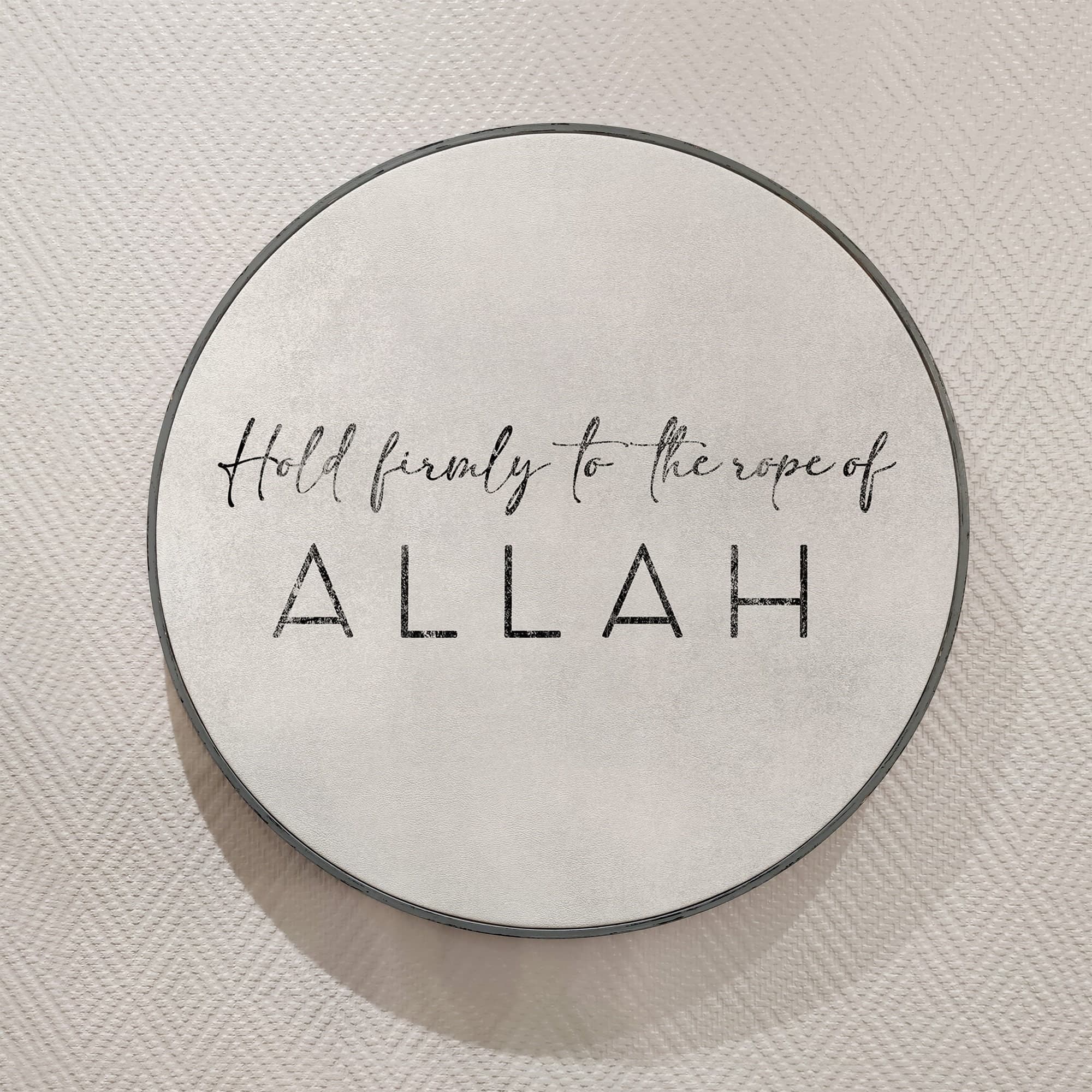 Islamic Quote Wall Art, Hold Firmly Rope of Allah, Quran Islamic Quote Home Wall Decor Painted Wood, Eid, Designer Sejadah IQ0011 - image 3
