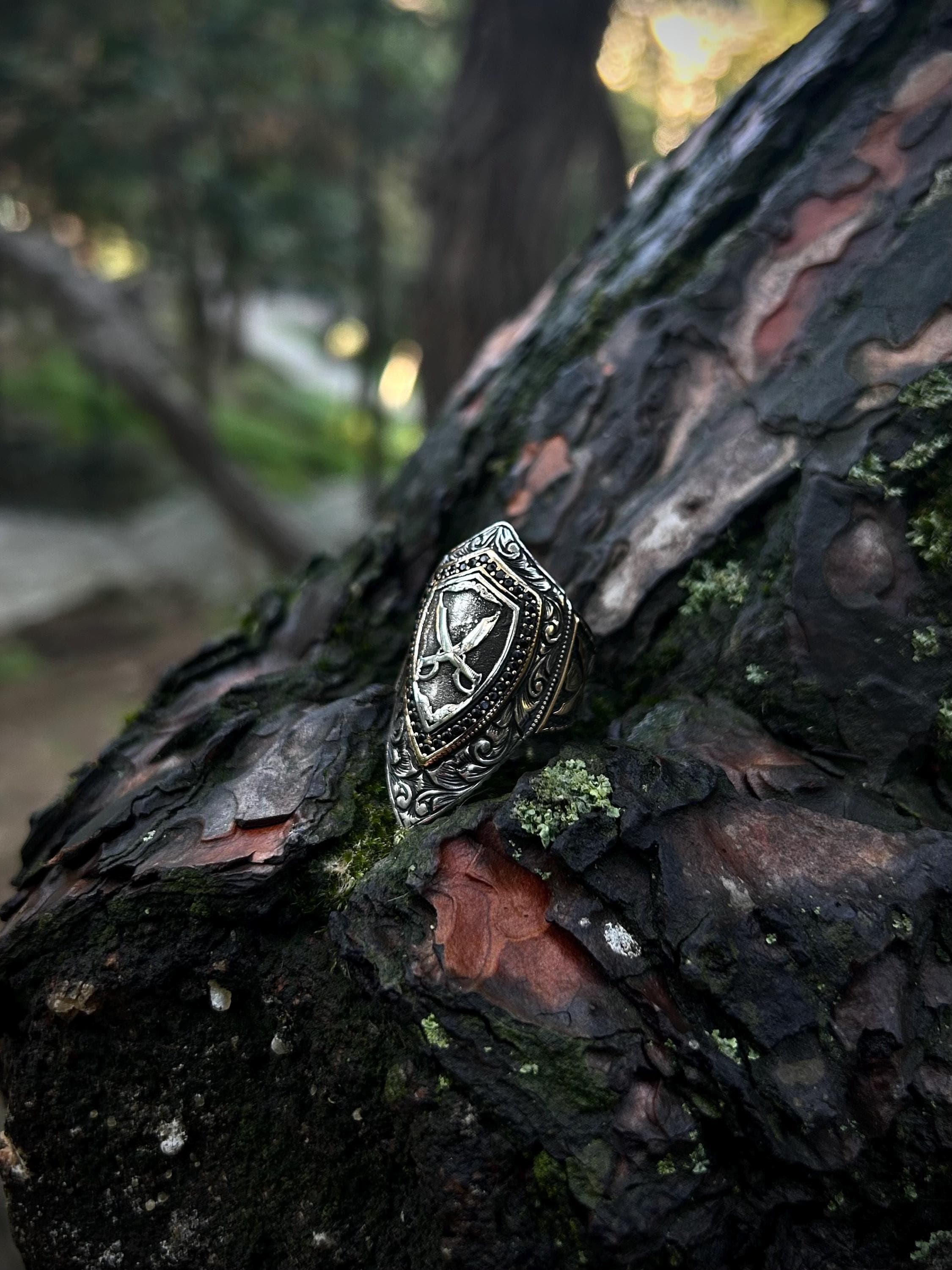 Zulfiqar Sword Thumb Ring: 925K Sterling Silver Shia Mens Ring - image 3