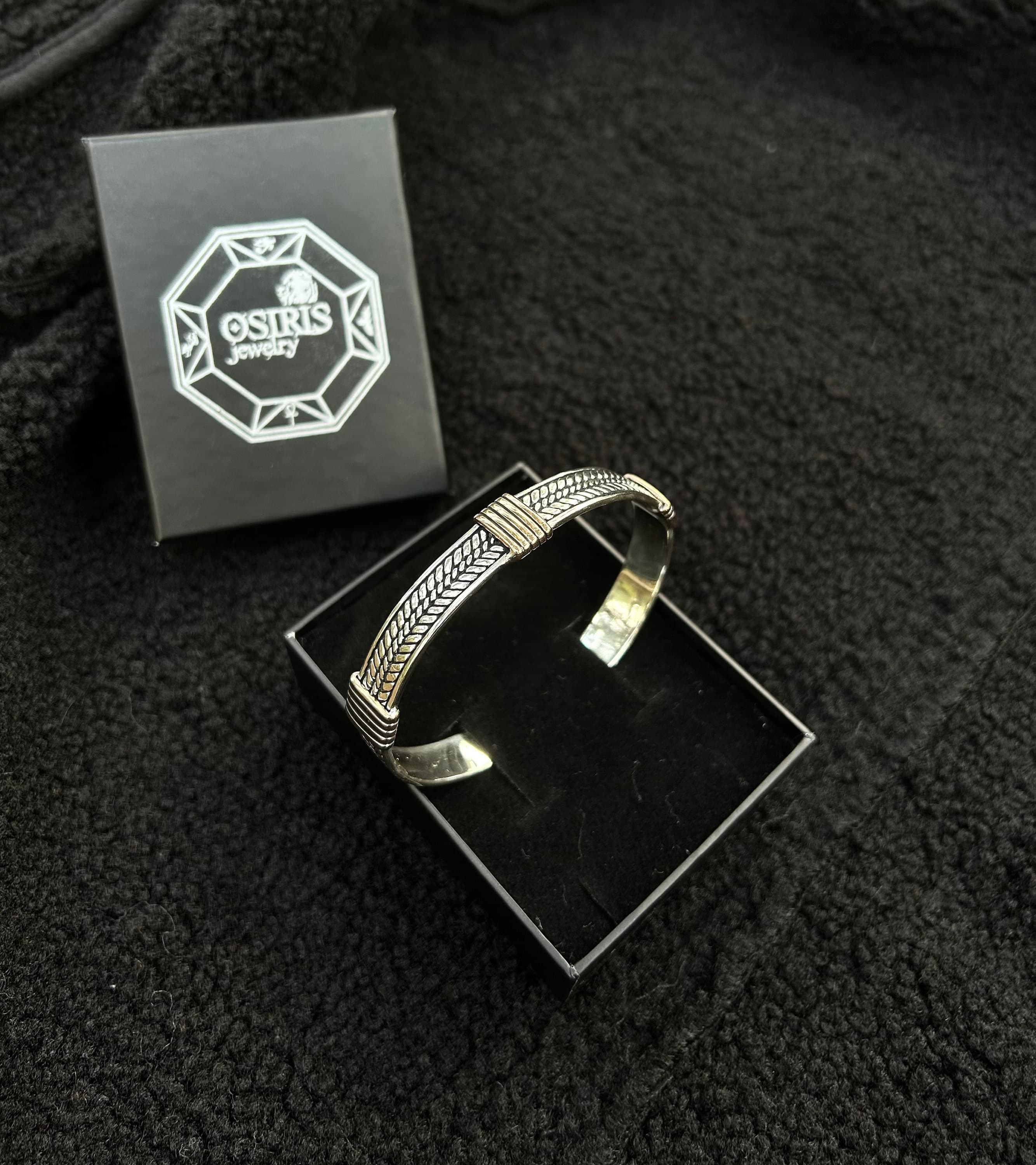 925K Sterling Silver Mens Cuff Bracelet: Adjustable Suit Jewelry