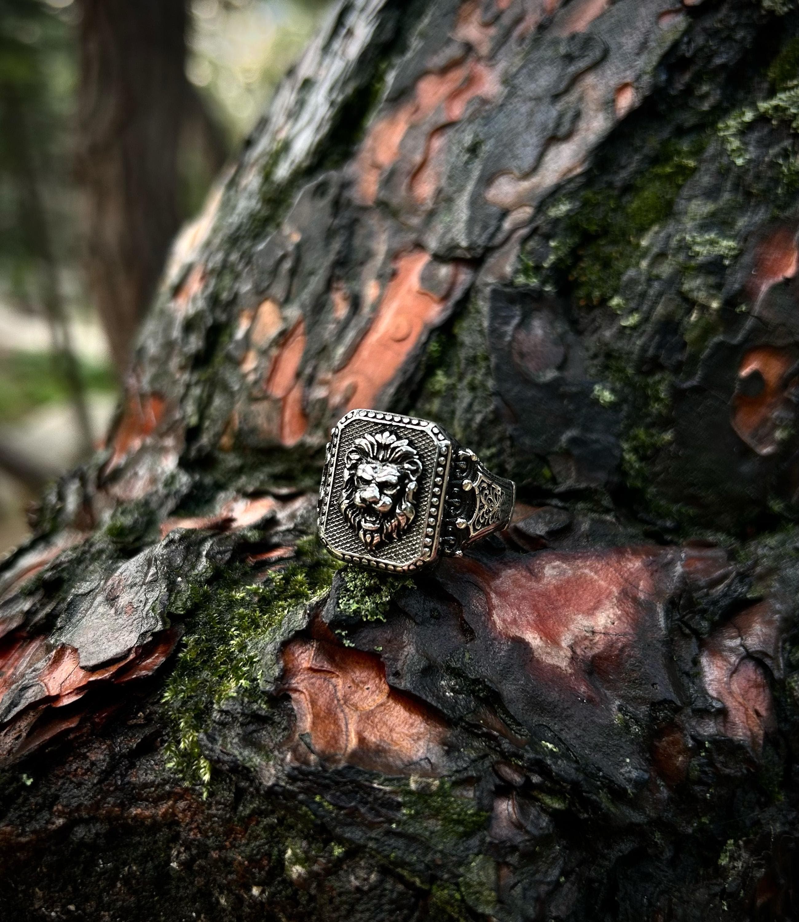 Leo Zodiac Lion Ring | 925 Silver Spirit Animal Totem, King of Beasts Amulet - image 4