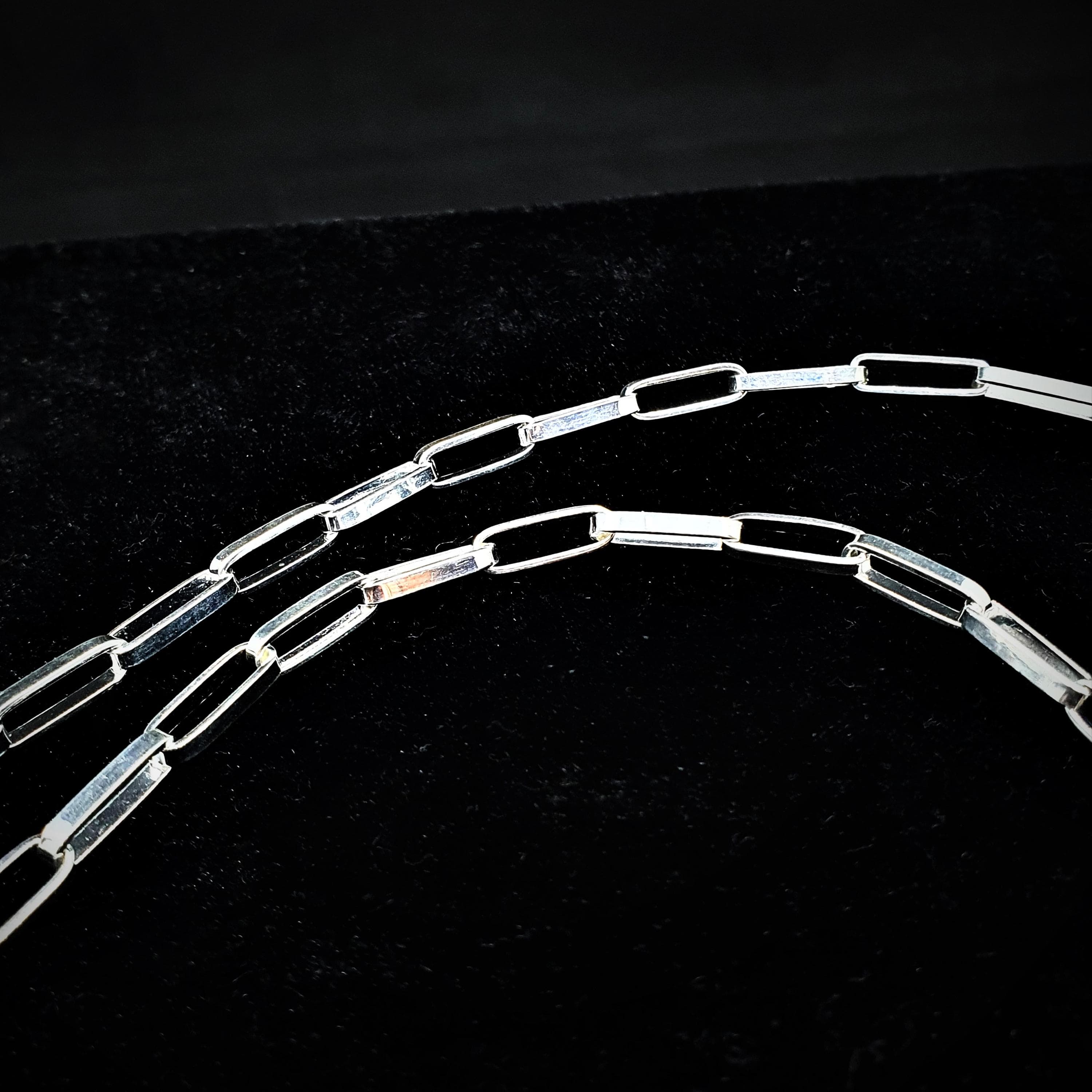 Minimalist Paperclip Necklace for Men 925 Sterling Silver, Mens Paperclip Chain Necklace, Women Paperclip Chain Necklace, Mens Custom Gift