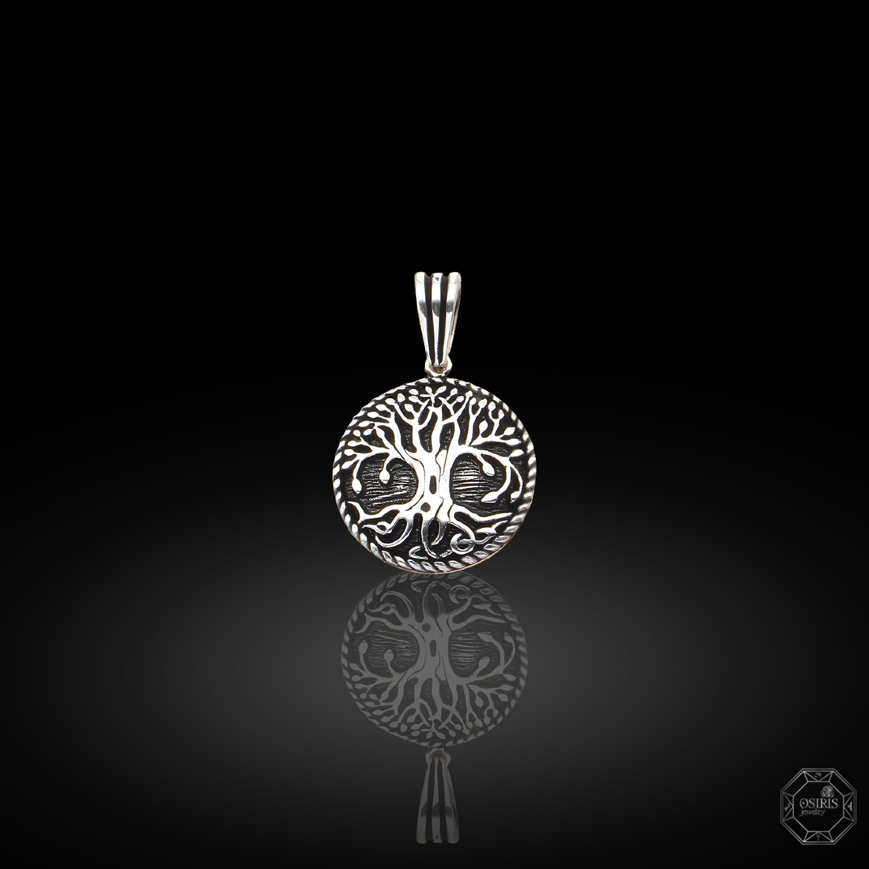 Sterling Silver Tree of Life Pendant: Yggdrasil Norse Jewelry