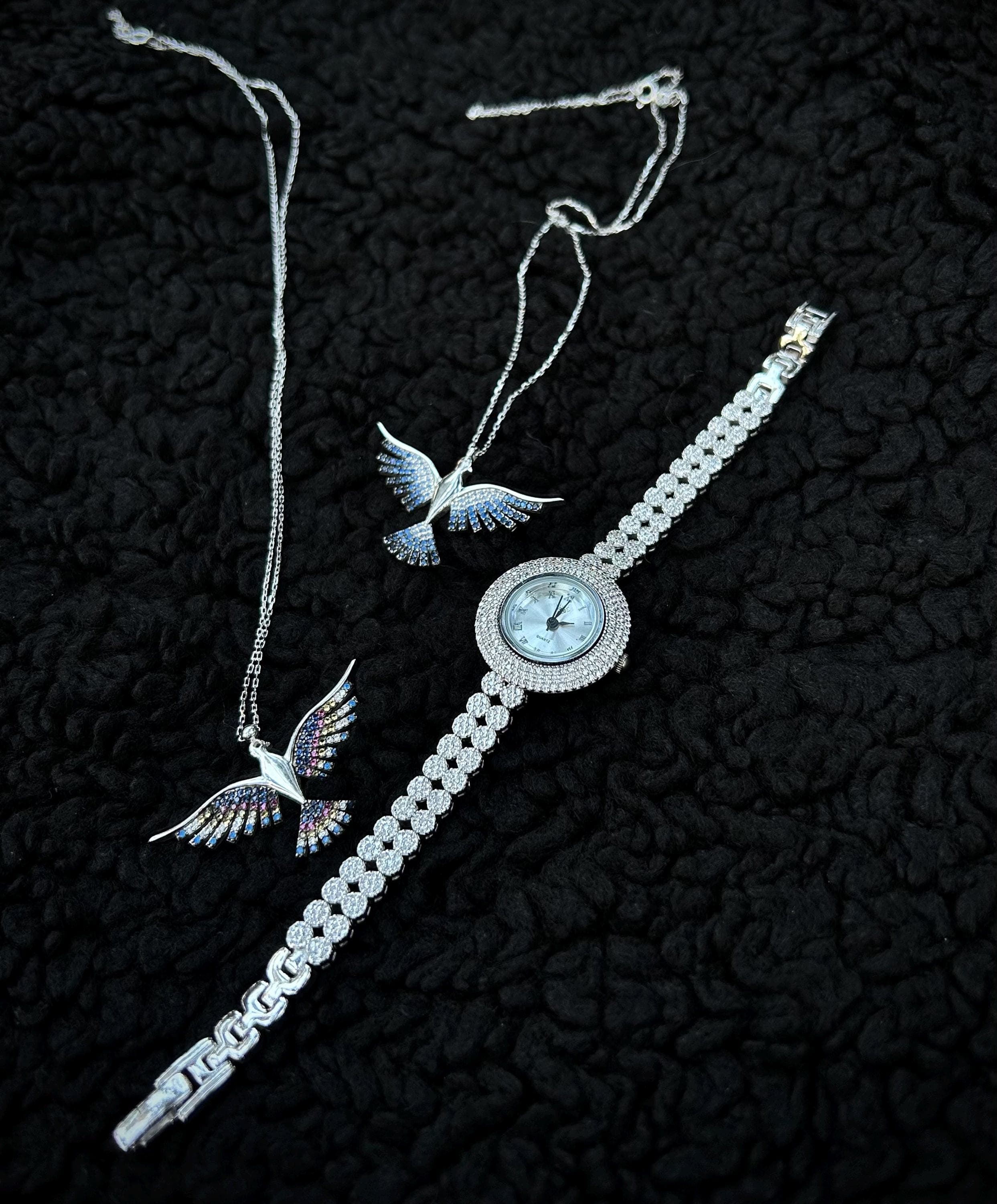 925 Sterling Silver Bracelet Watch – Rhodium Plated