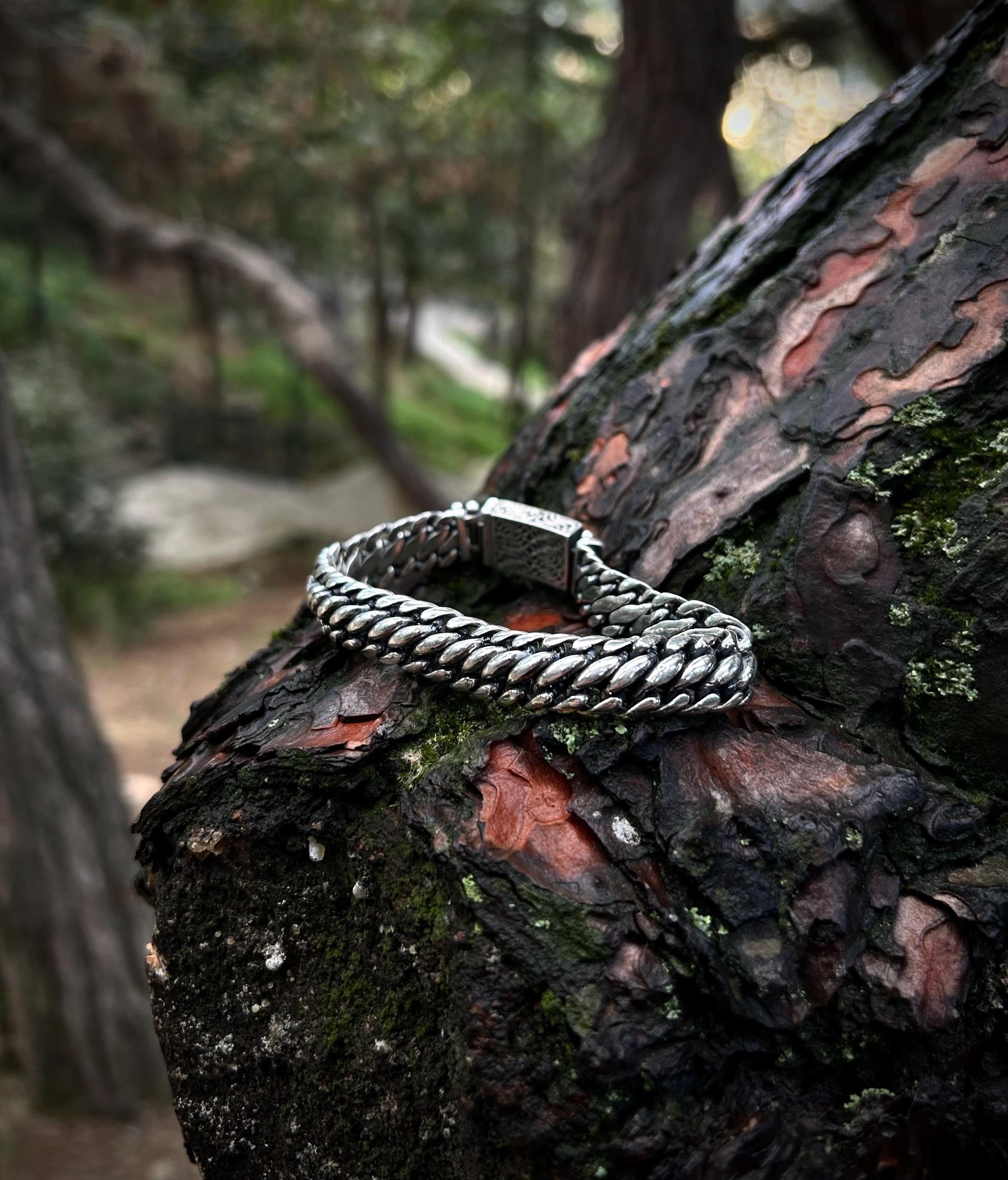 Handmade 925 Sterling Silver Chain Bracelet for Men: Heavy Jewelry