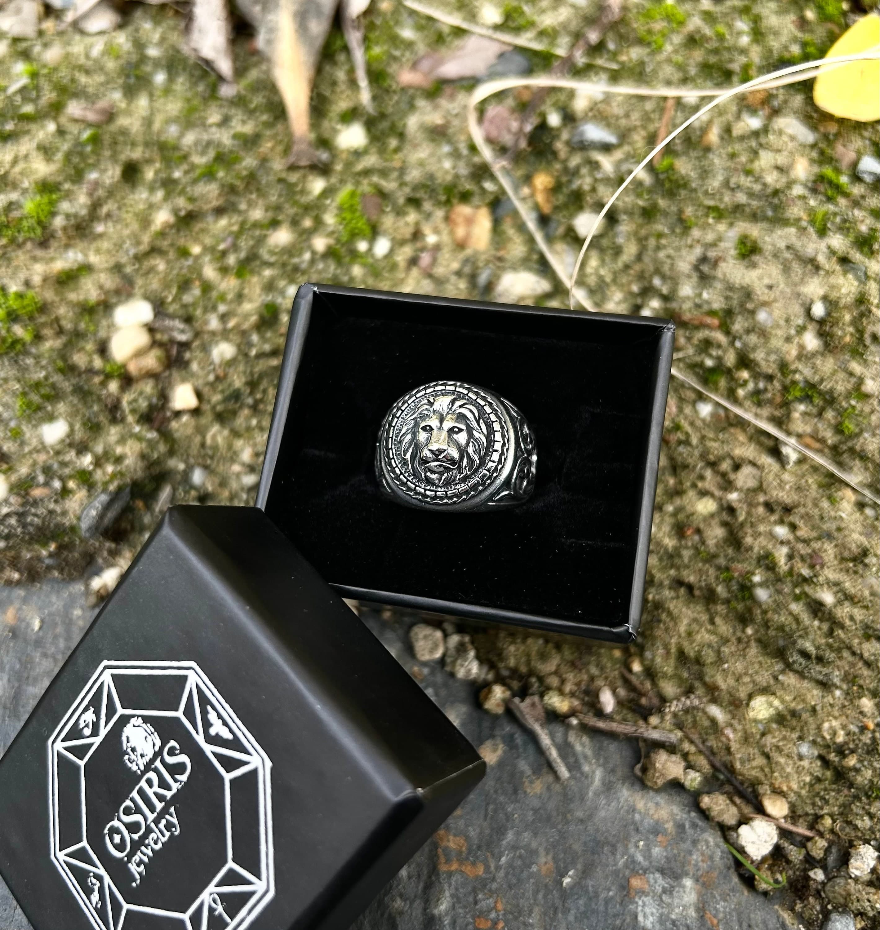 Vintage Style Lion Ring for Men: Handmade 925 Sterling Silver - image 3