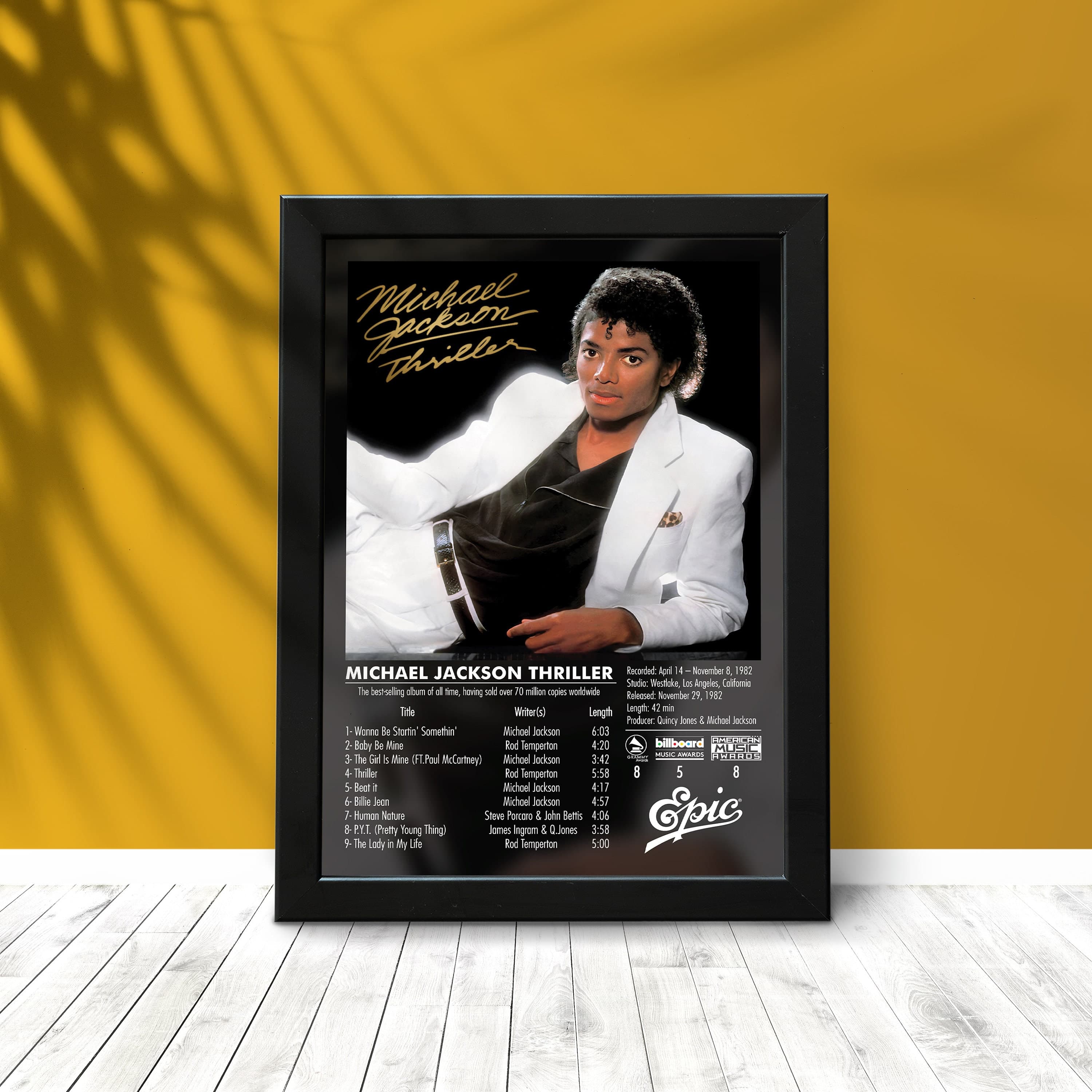 Thriller Album Cover Poster, Michael Jackson (Digital Download) - image 4