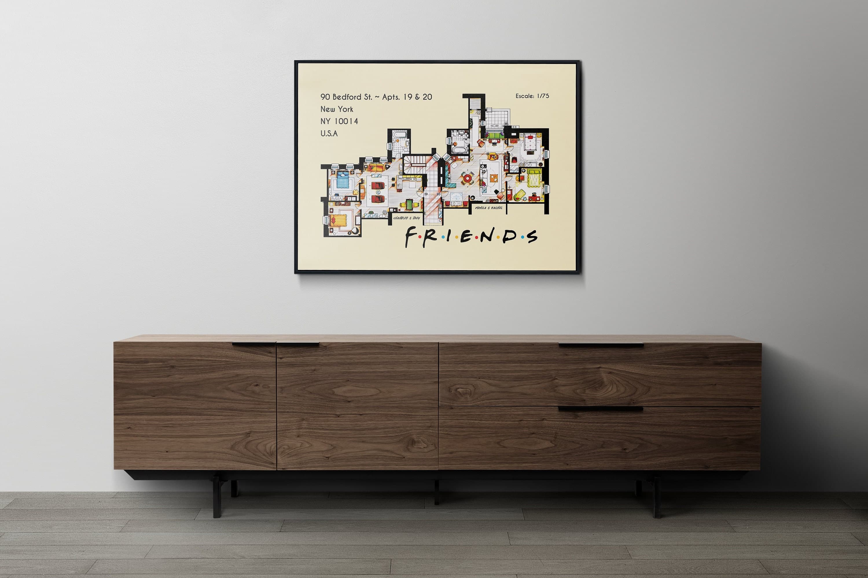 Friends Apartment Floor Plan Art – TV Show Decor (Digital Print) - image 4