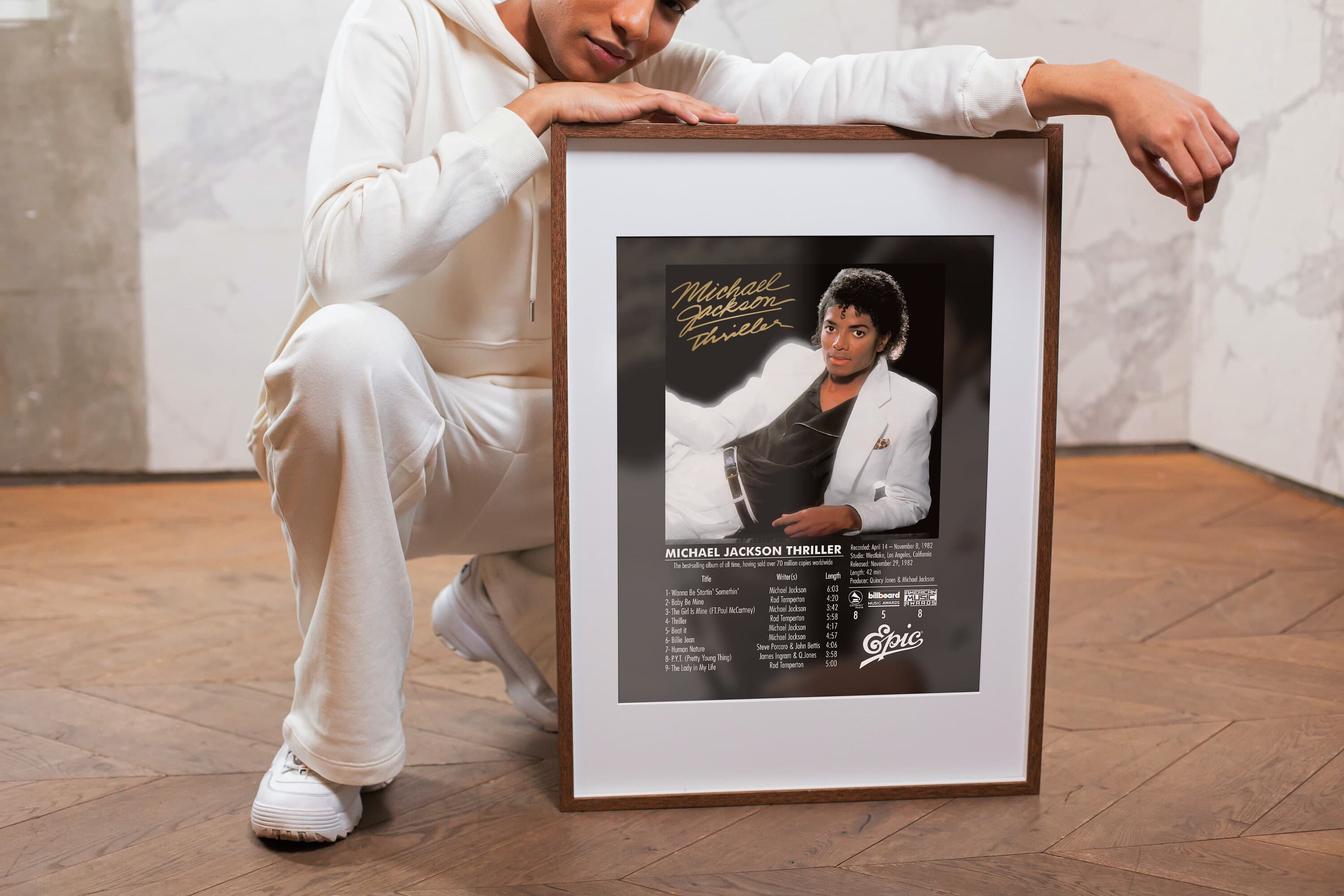 Thriller Album Cover Poster, Michael Jackson (Digital Download)