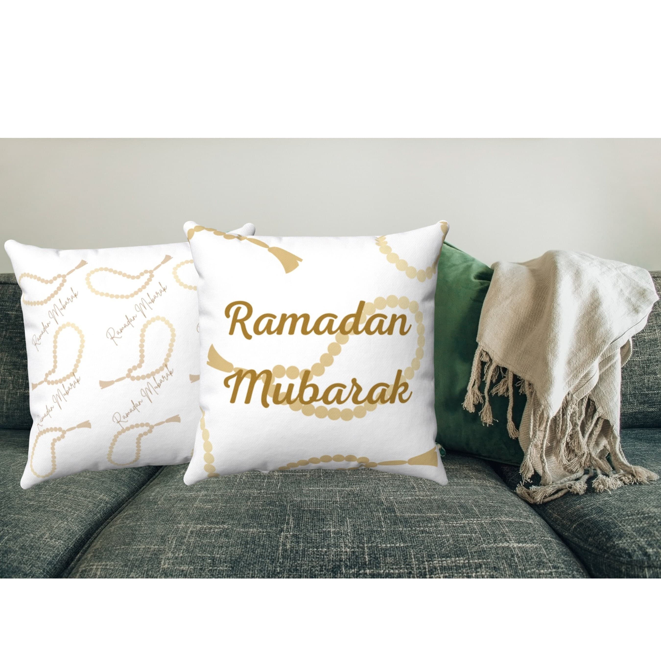 Ramadan Mubarak Pillow, Tasbeeh, 18x18 case insert, Ramadan Decoration, Islamic house, Ramadan Decor, Eid Decor, Islam Gift, Ramadan Gift