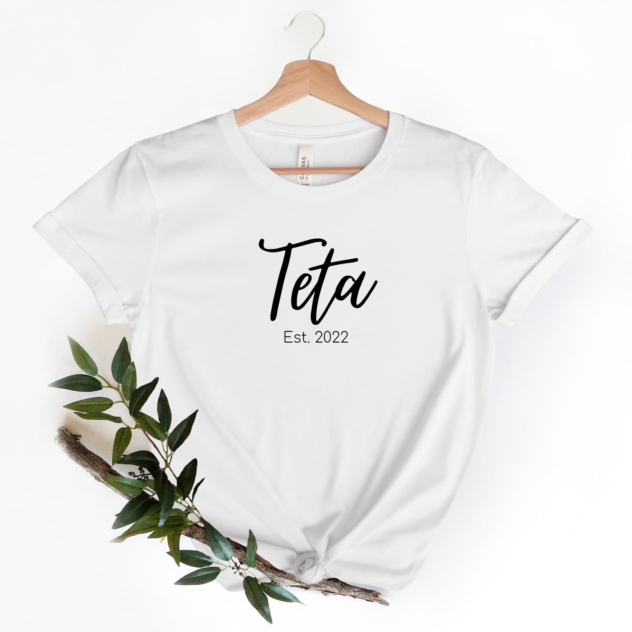 Teta Grandma Est. Arabic T-shirt V1.0, Pregnancy Announcement Gift, Arabic grandma shirt, Teta Gift, Grandma promotion, new baby gift, Eid
