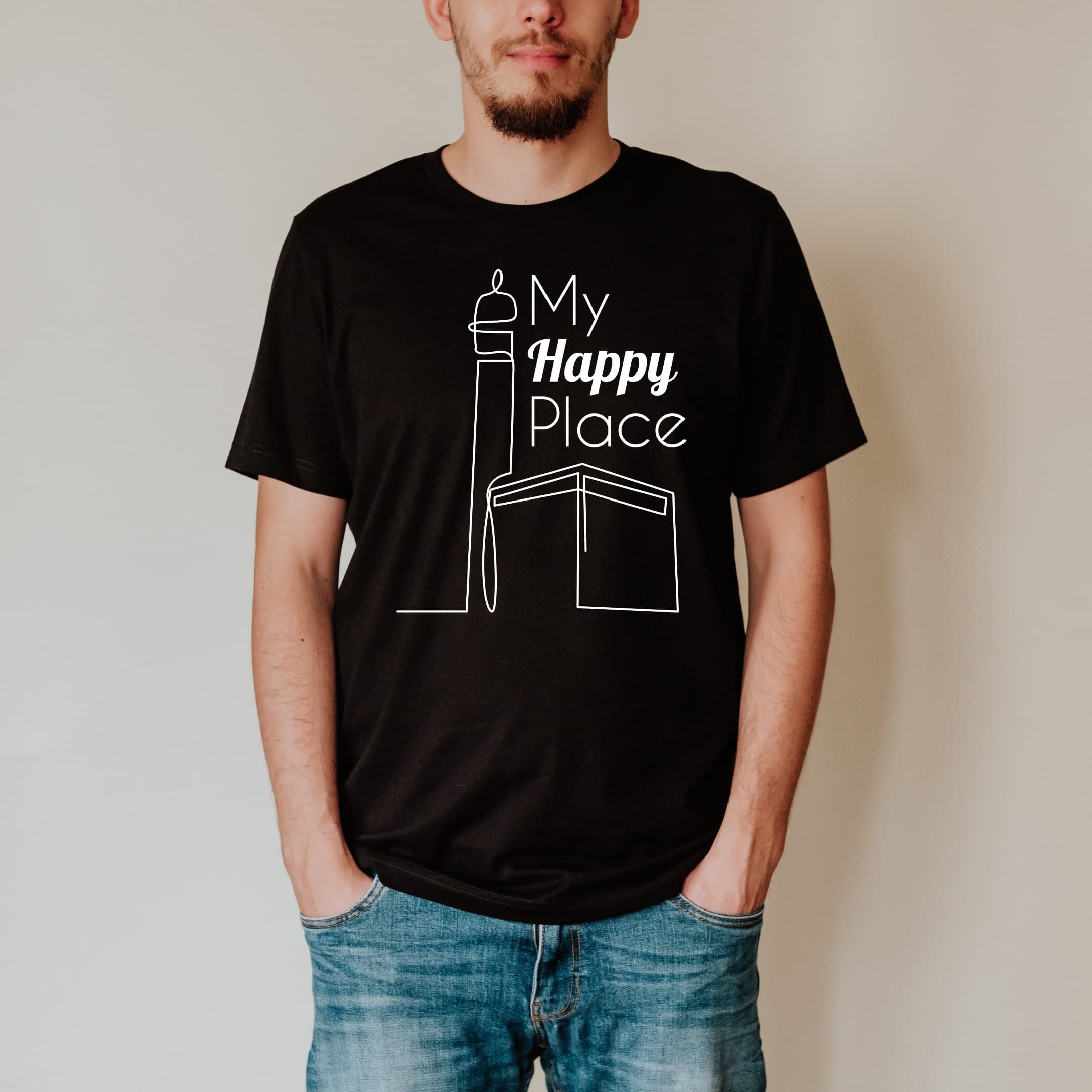 My Happy Place, Kaaba, Kabah Gift, Ramadan Gift, Eid Gift, Ummrah Gift, Hajj Gift, Gift for Muslim, Islamic shirt, Eid Shirt, Mecca Shirt - image 4