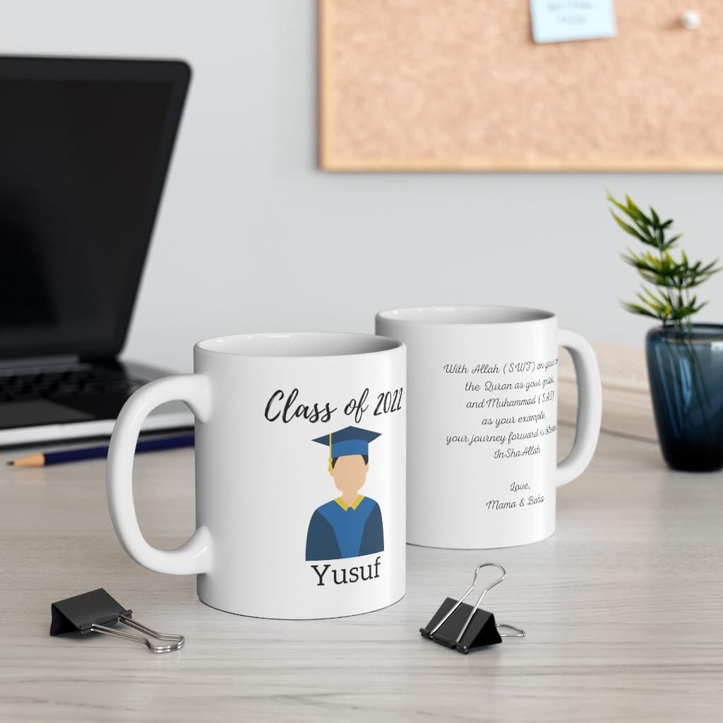 CUSTOM Graduation Mug, High School, College Gift, Islamic Gift, Eid Gift, Muslim Coffee, Muslim Boy Graduation Gift - image 5