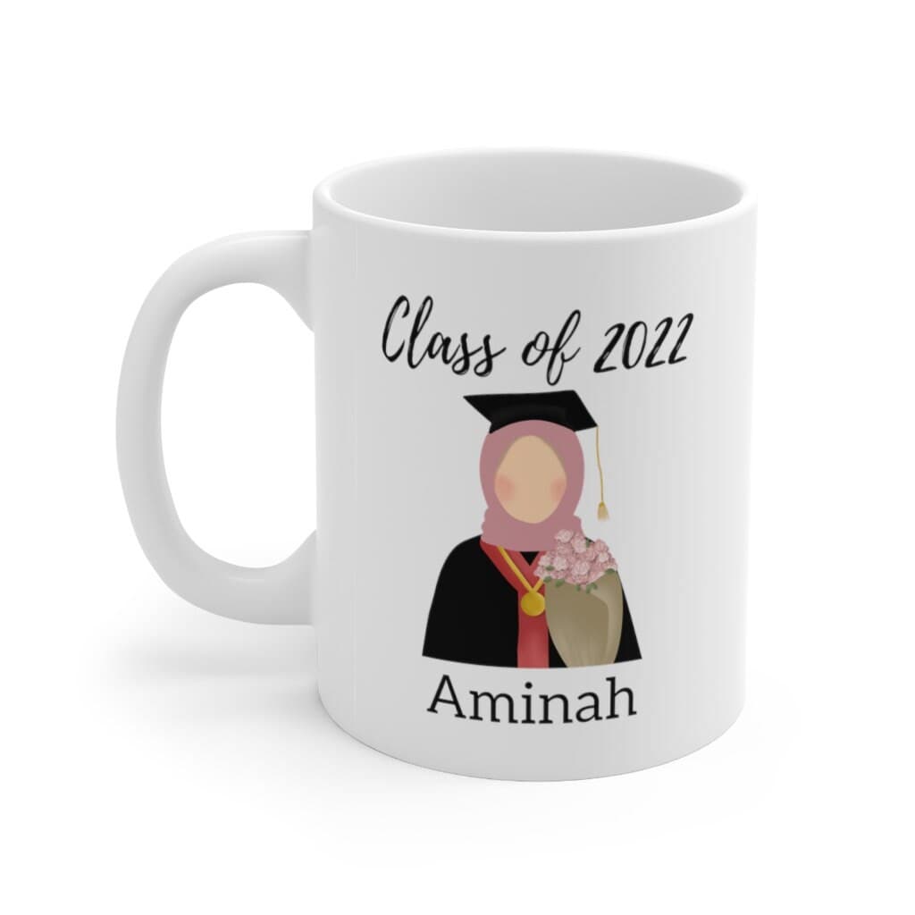 CUSTOM Graduation Muslimah Mug, Islamic Gift, Ramadan, Eid Gift, Muslim Coffee, Muslim Girl Graduation Gift