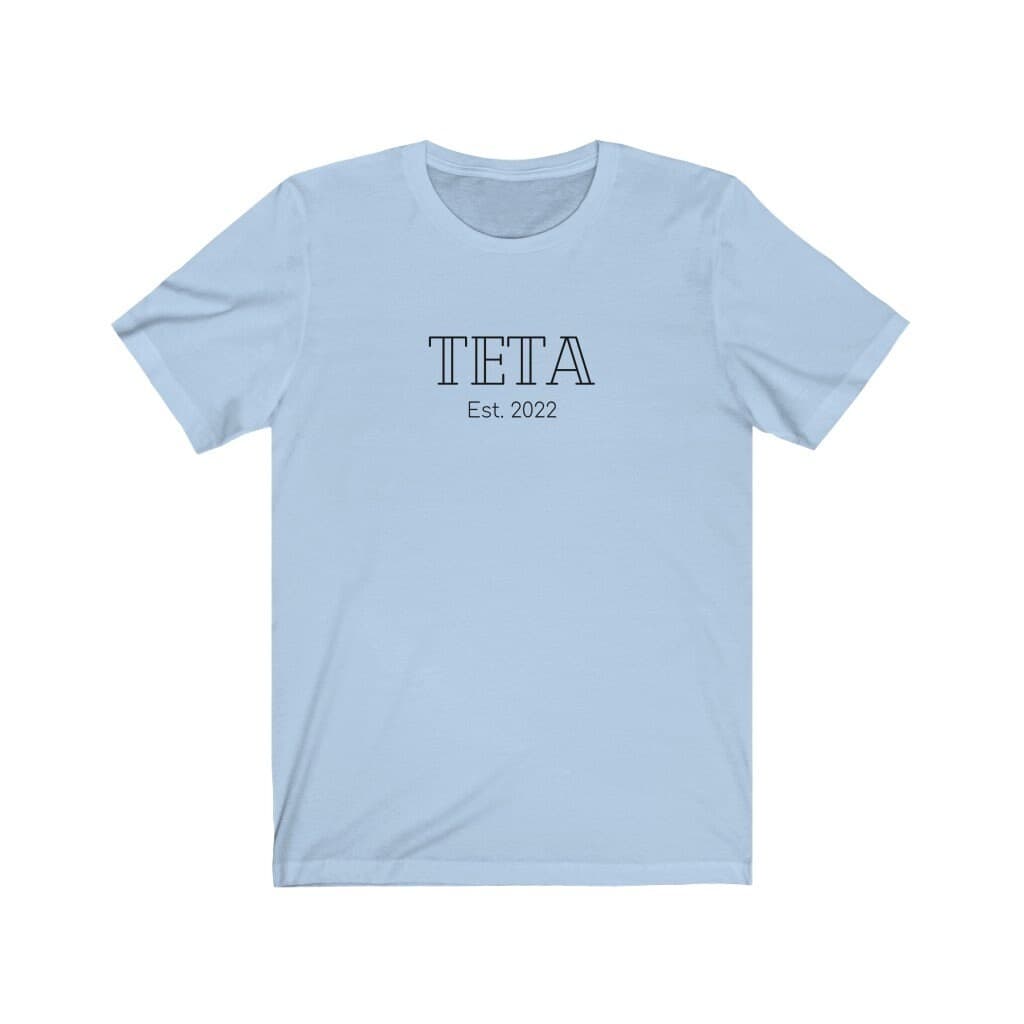 Teta Grandma Est. Arabic T-shirt V2.0, Pregnancy Announcement Gift, Arabic grandma shirt, Teta Gift, Grandma promotion, new baby gift, Eid - image 5