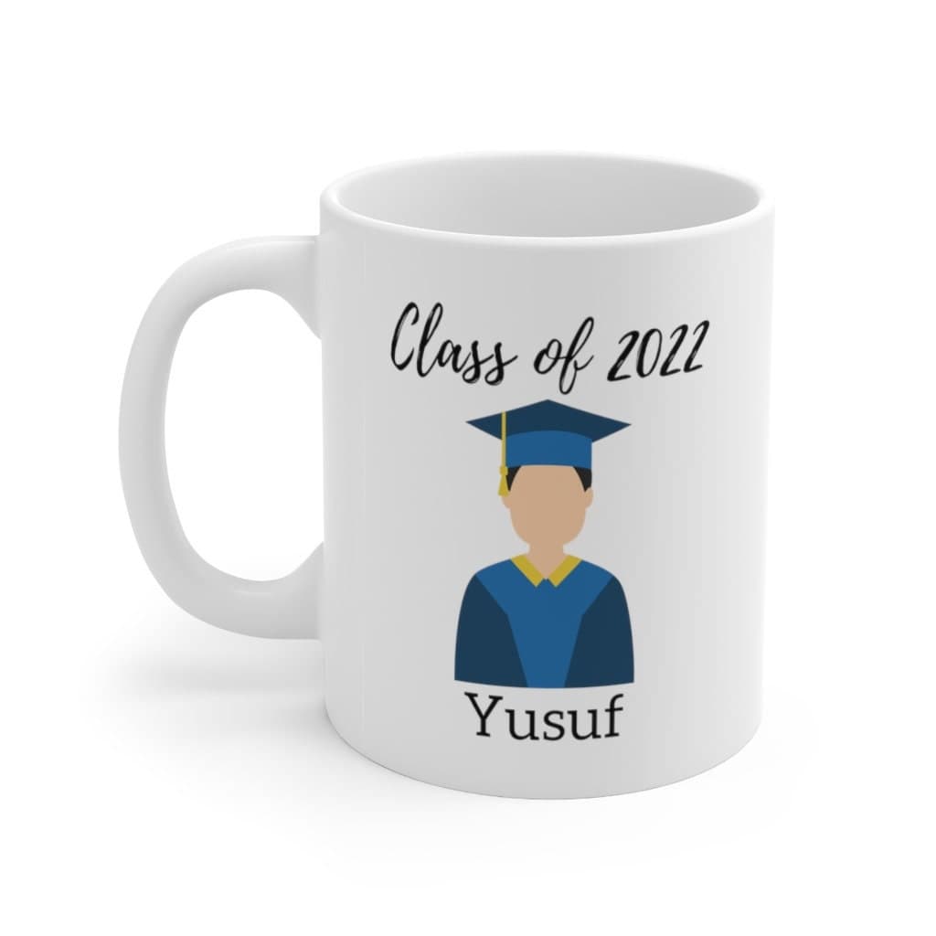 CUSTOM Graduation Mug, High School, College Gift, Islamic Gift, Eid Gift, Muslim Coffee, Muslim Boy Graduation Gift