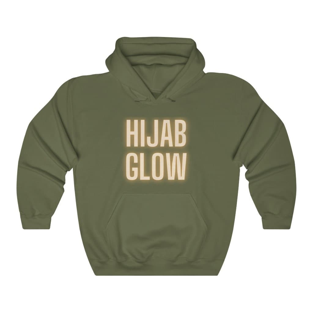 Hijab Glow, Hooded Sweatshirt V2.0, Muslim hijab, Muslim Woman, Hijabi Gift, Eid Gift, Islam shirt, Hijab Proud, Hijab Hoodie, Islam Hoodie