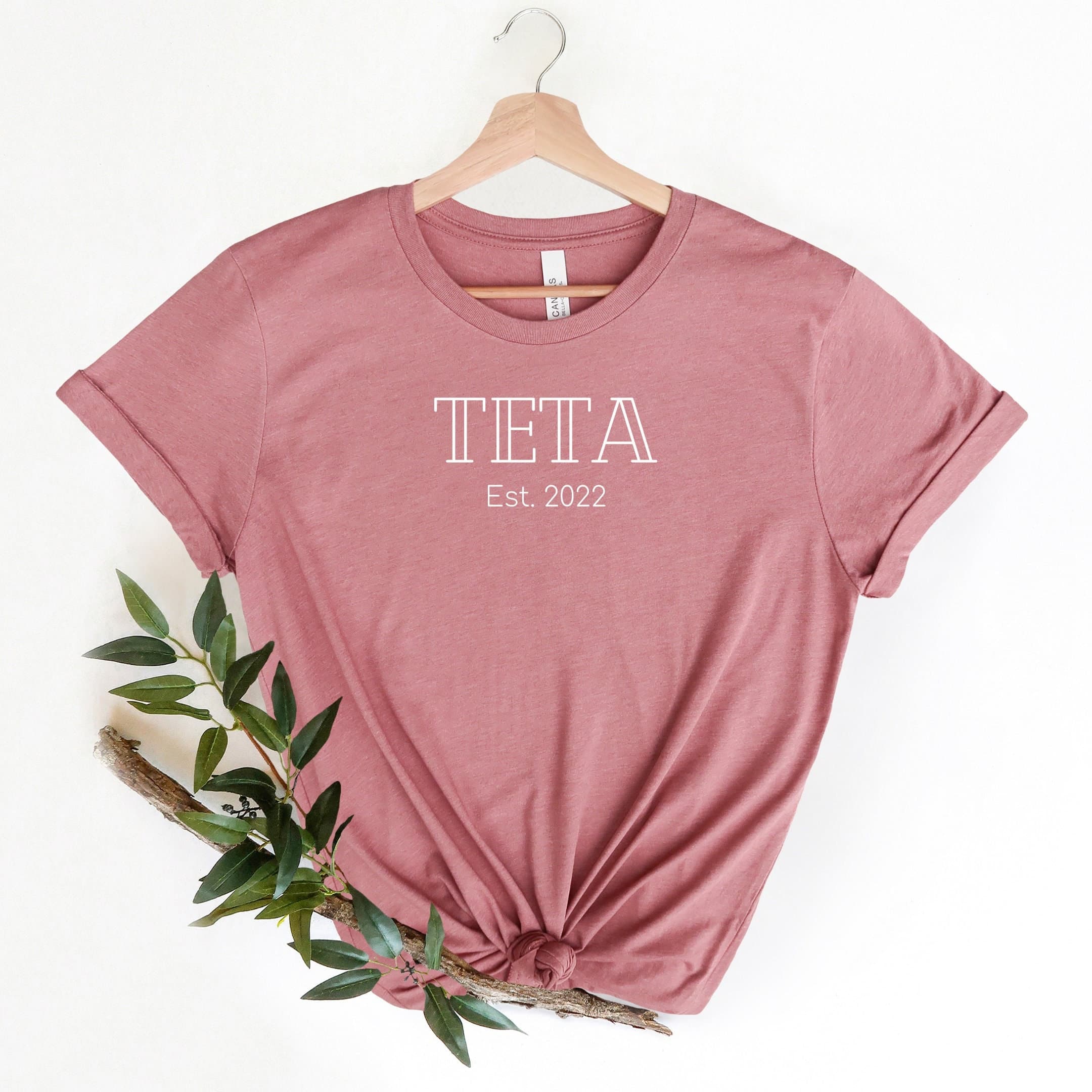 Teta Grandma Est. Arabic T-shirt V2.0, Pregnancy Announcement Gift, Arabic grandma shirt, Teta Gift, Grandma promotion, new baby gift, Eid