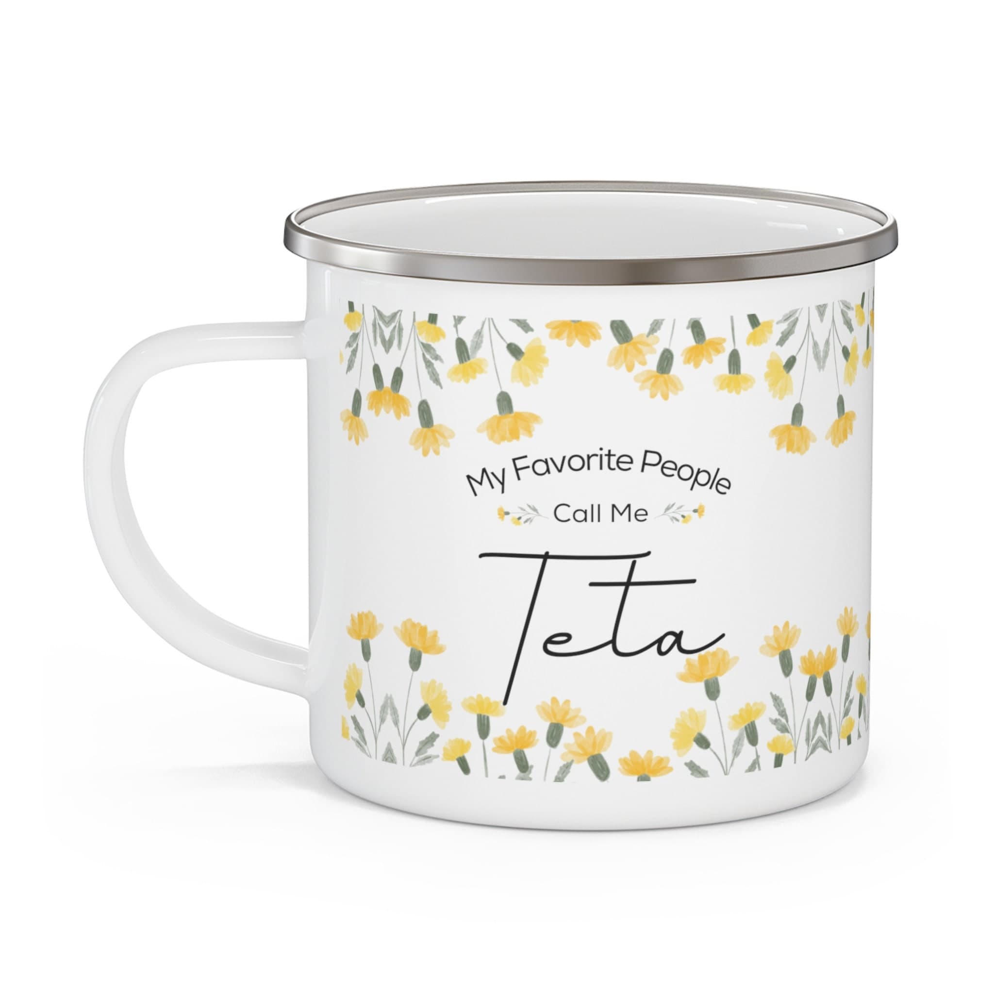 CUSTOM My Favorite People Call Me Enamel Mug, Pregnancy Announcement Gift, Teta Mug, Grandma promotion, new baby gift, Eid - image 5