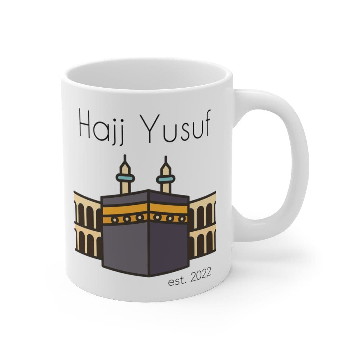 CUSTOM Hajji Name Mug, Hajji Mubarak Gift, Islamic Gift, Personalized Hajj Gift, Eid Gift, Umrah Gift, Ramadan, Kaaba Mug