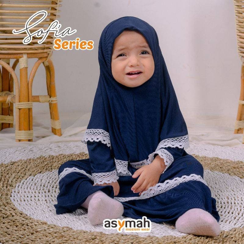 0-3 years old Baby hijab and dress dark brown colour SOFIA series - image 5