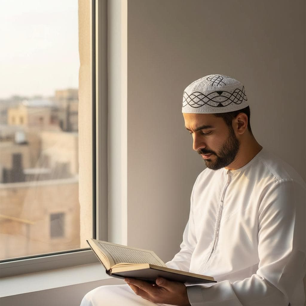 Mens kufi ethnic series white colors, Prayer hat, Muslim hat, muslim cap kufiah - image 4