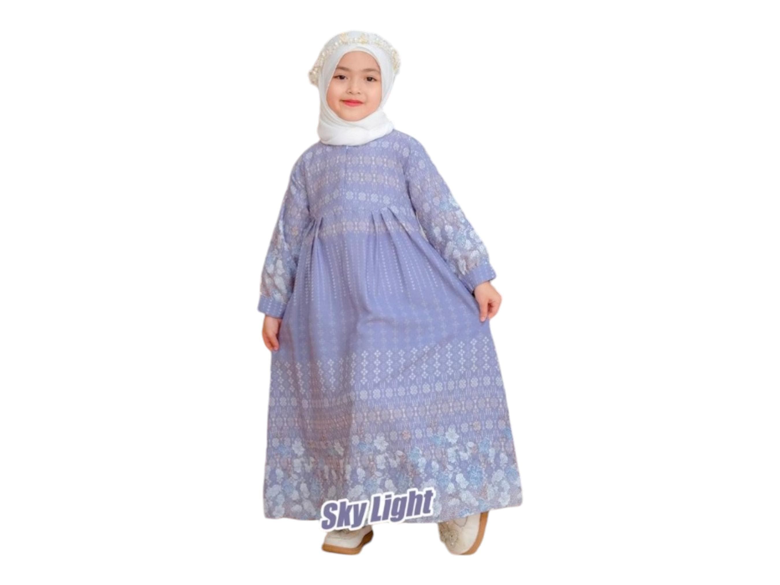 Abaya Dress EID Series for moms and girls, Limited item sky blue colour - image 5