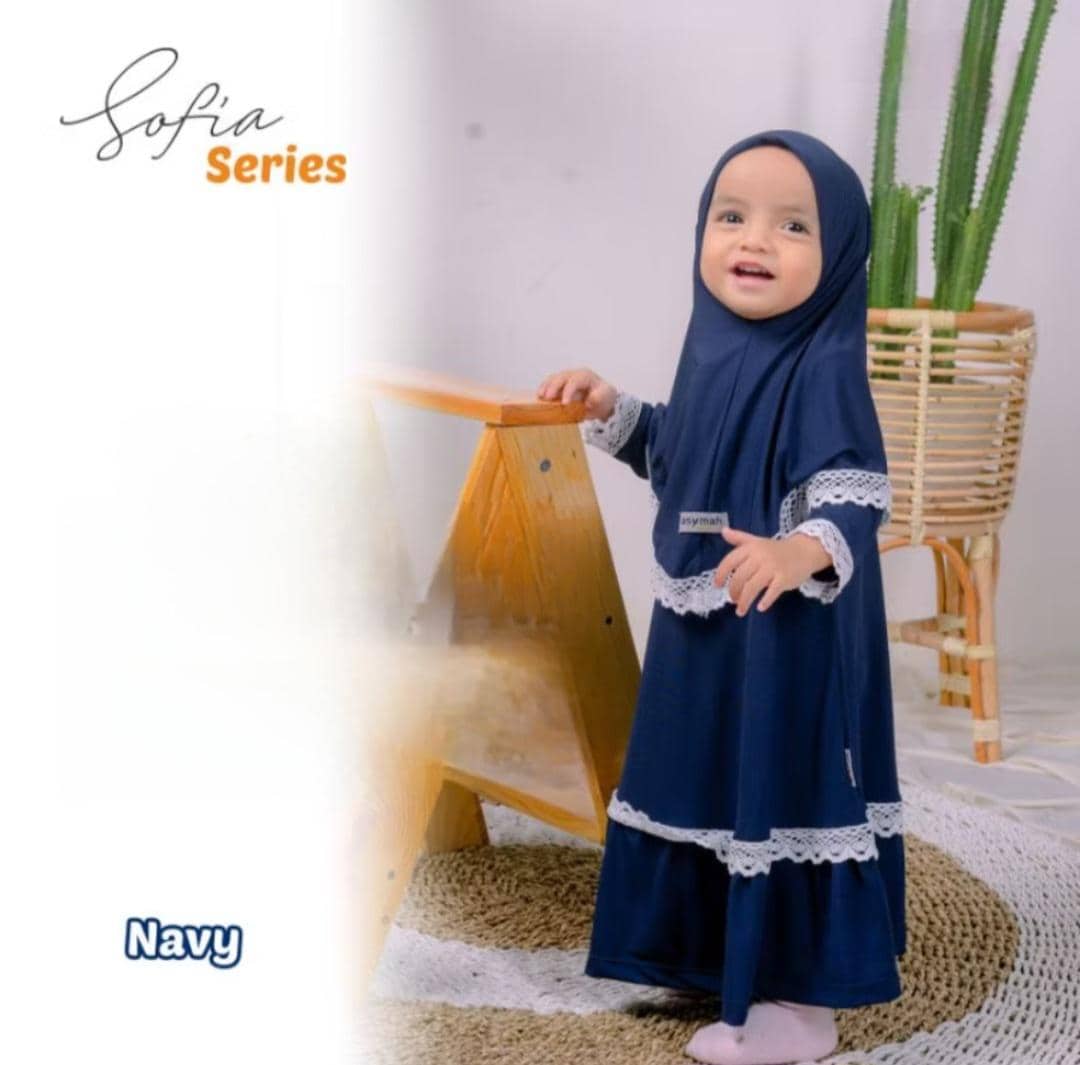 0-3 years old Baby hijab and dress Pink salem colour SOFIA series | toddler hijab | children hijab