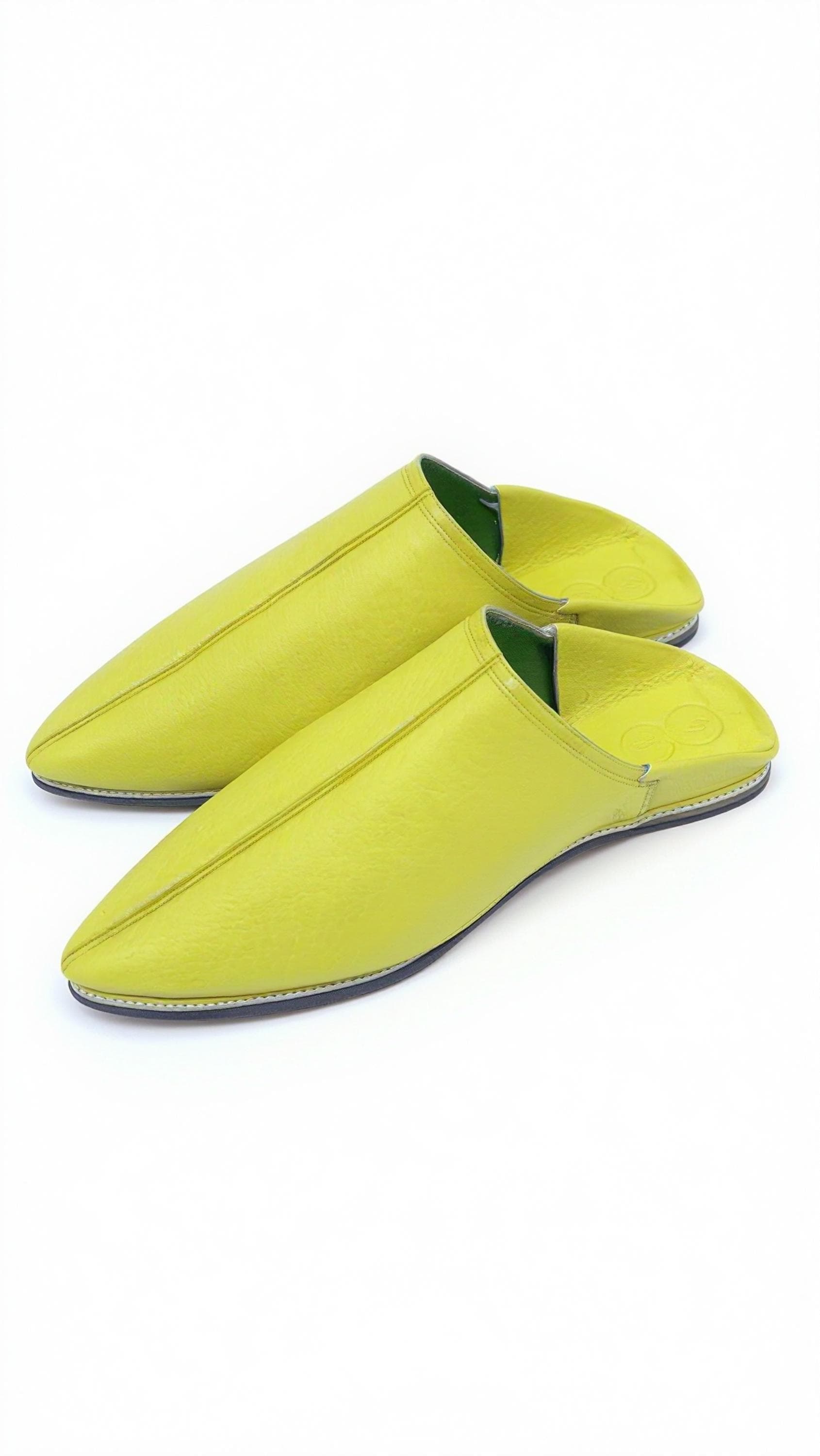Handmade Moroccan Leather Babouche Slippers, Pointed Mules