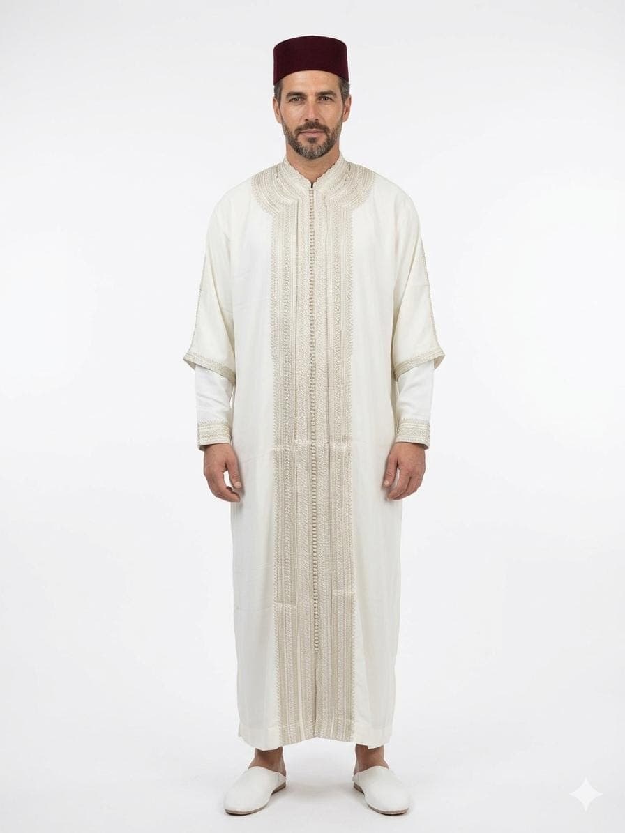 Luxury Moroccan Men’s Jabador 3 Piece Set, Wedding Groom Caftan, Traditional Thobe Outfit, Elegant Arabic Clothing